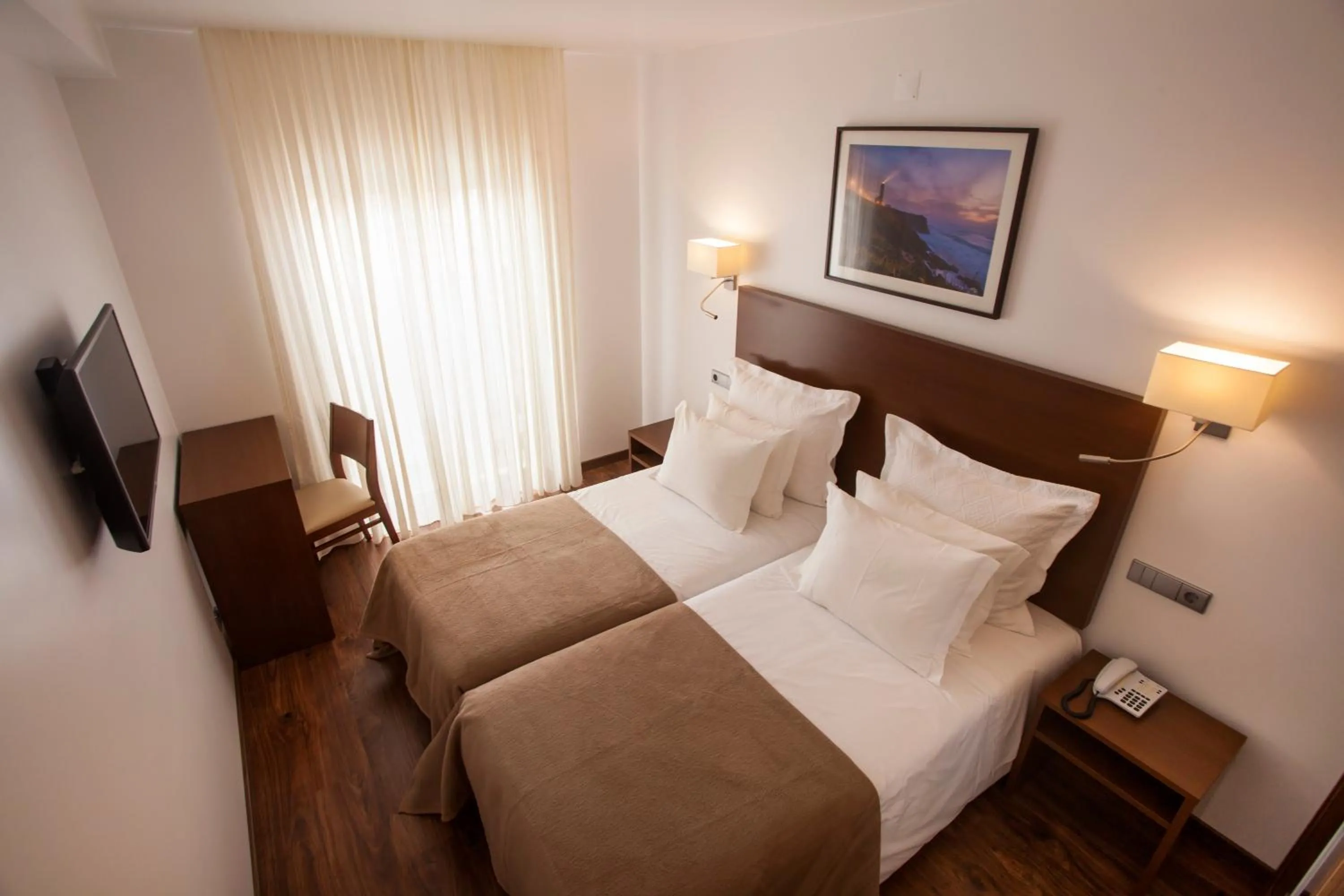 Bedroom, Bed in Hotel Miramar - São Pedro de Moel