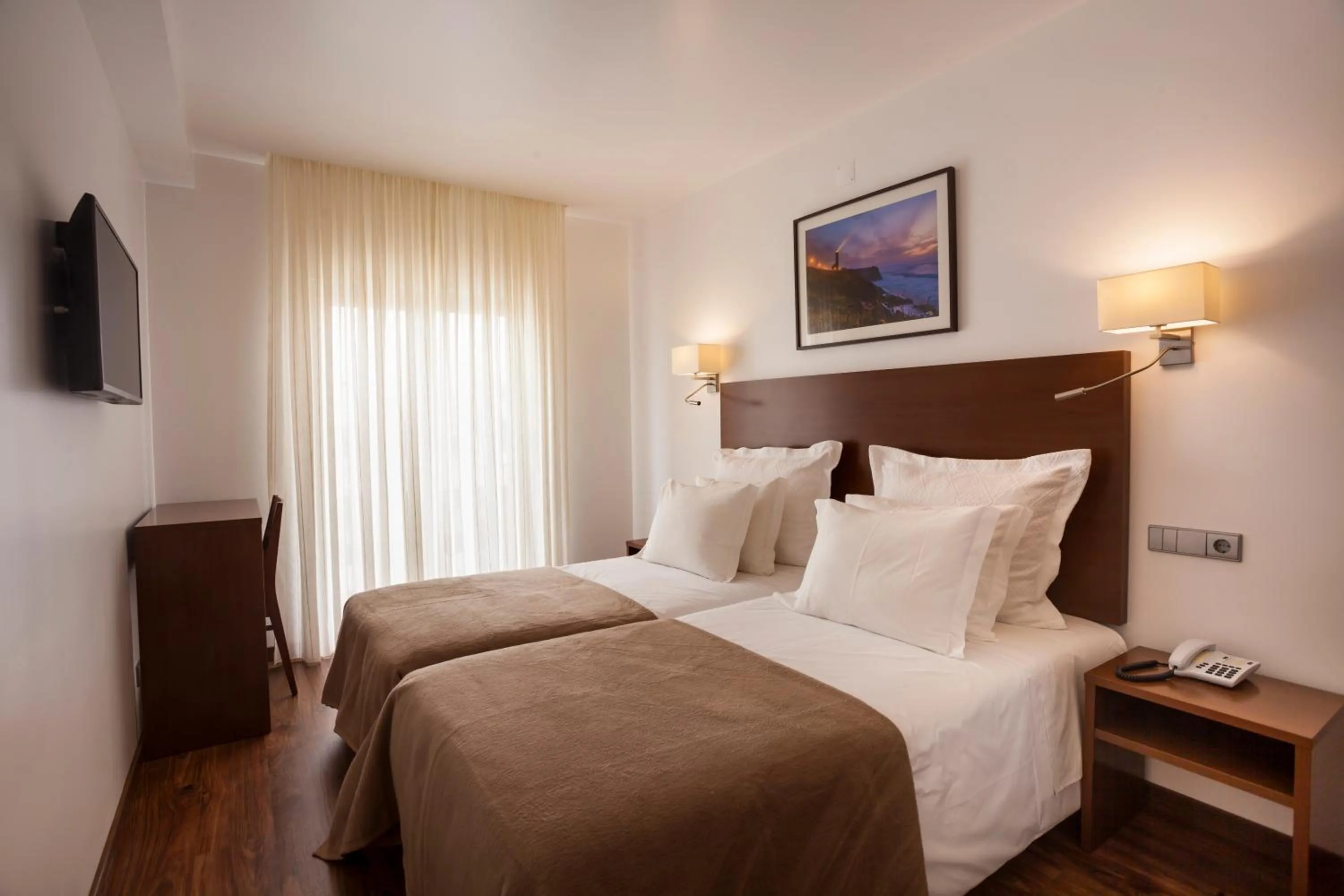 Bedroom, Bed in Hotel Miramar - São Pedro de Moel