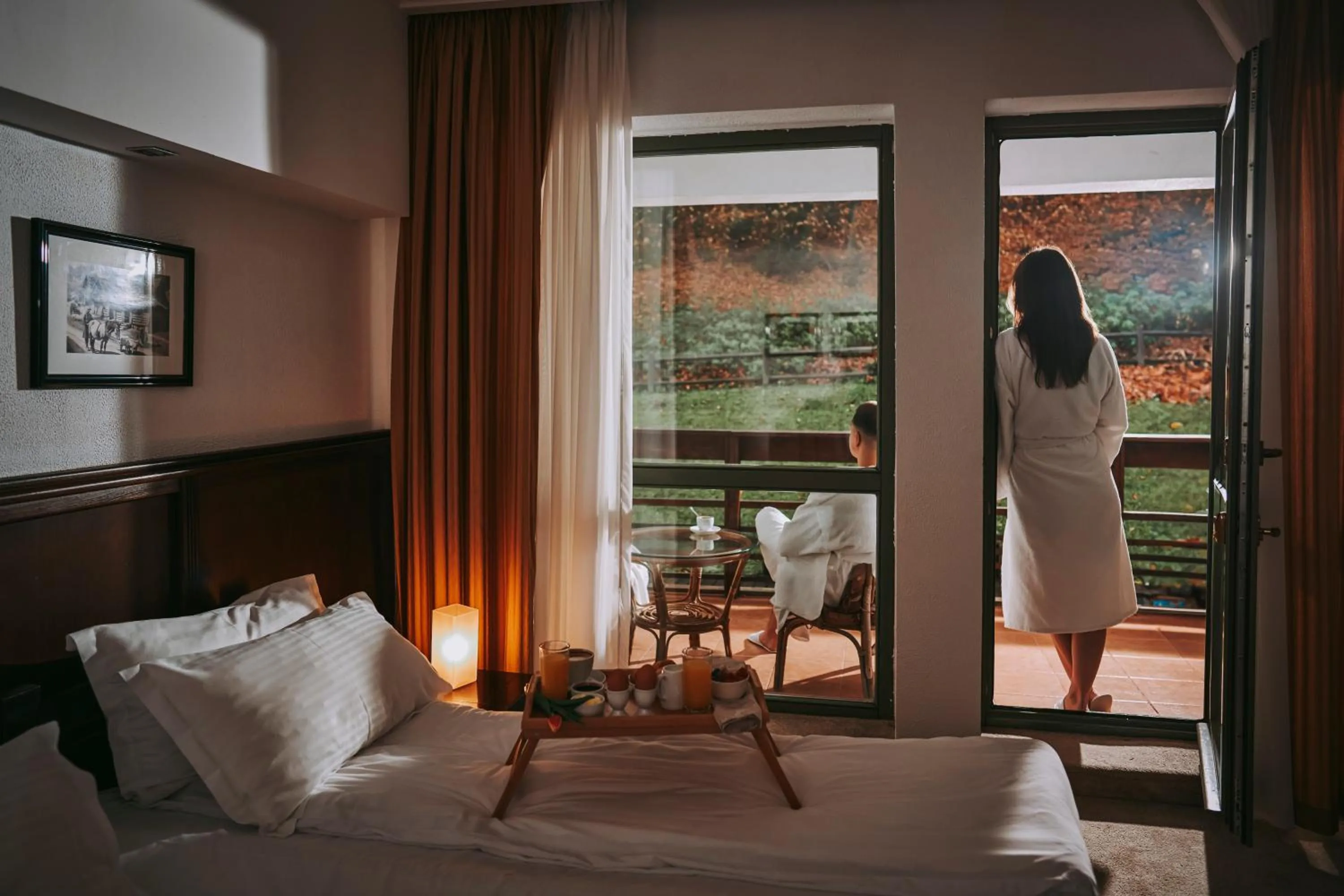 View (from property/room), Bed in Hotel & Restaurant Sofia