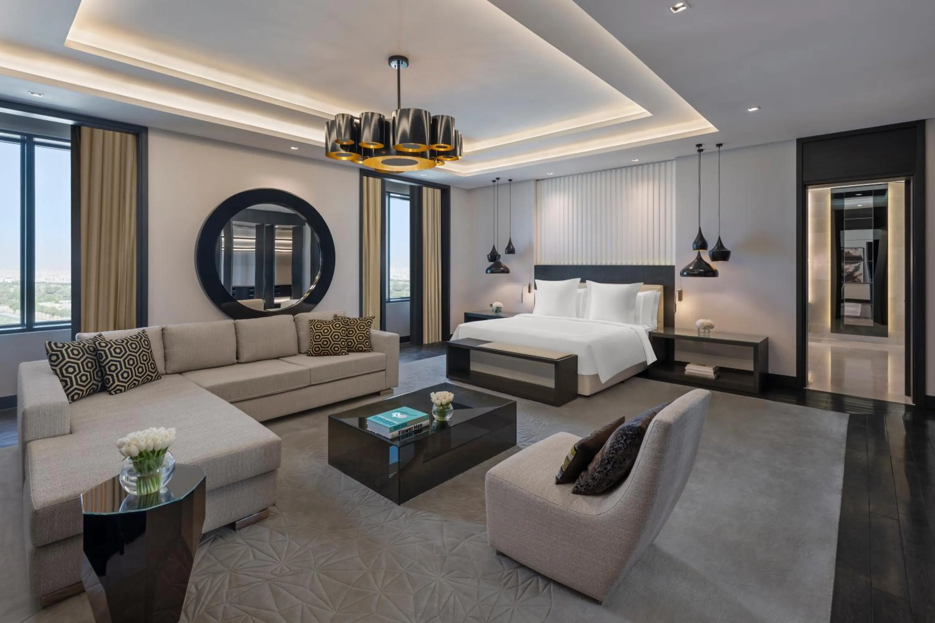 Photo of the whole room, Bed in Fairmont Riyadh