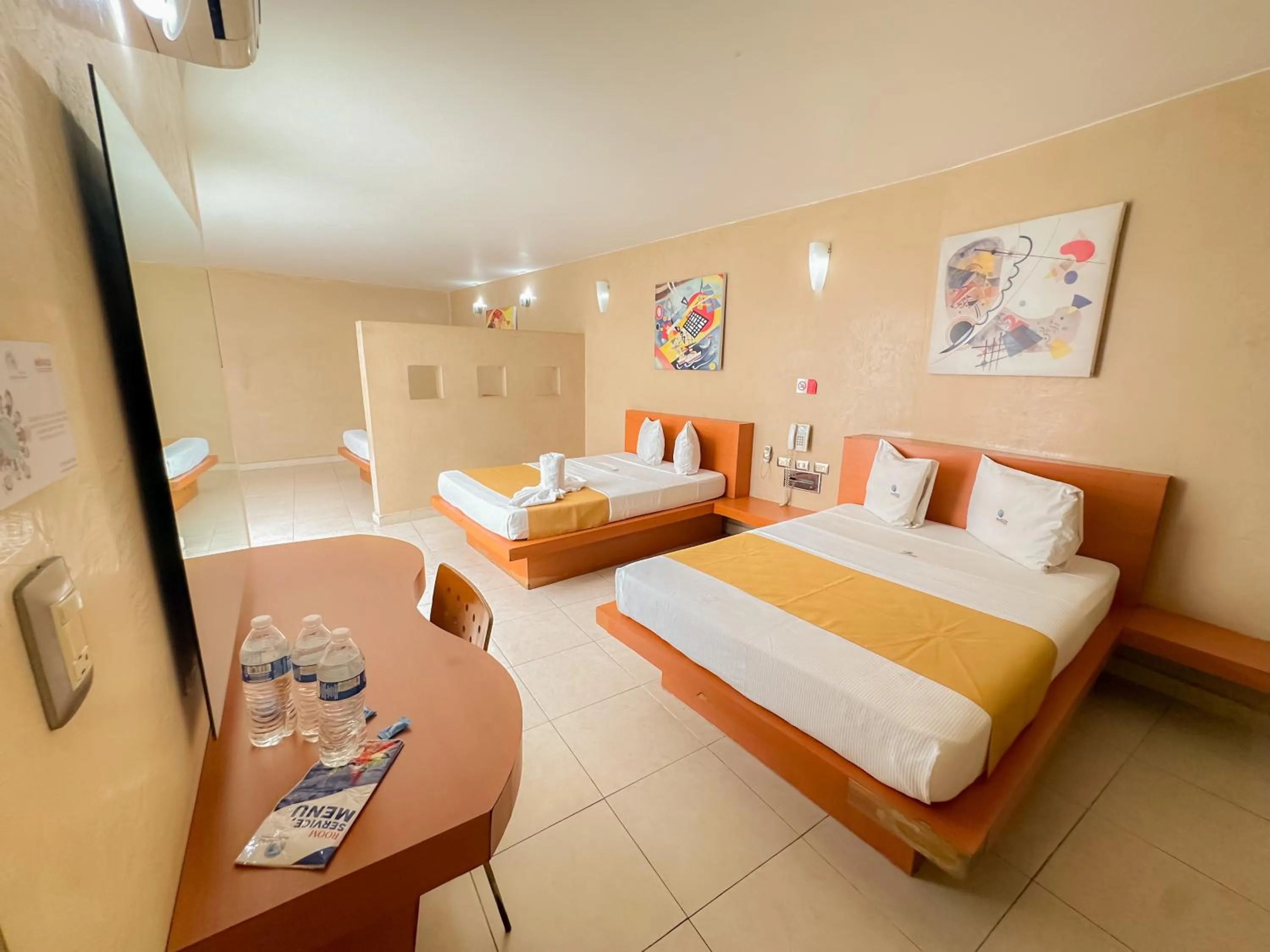 Bed in Auto Hotel Mediterráneo