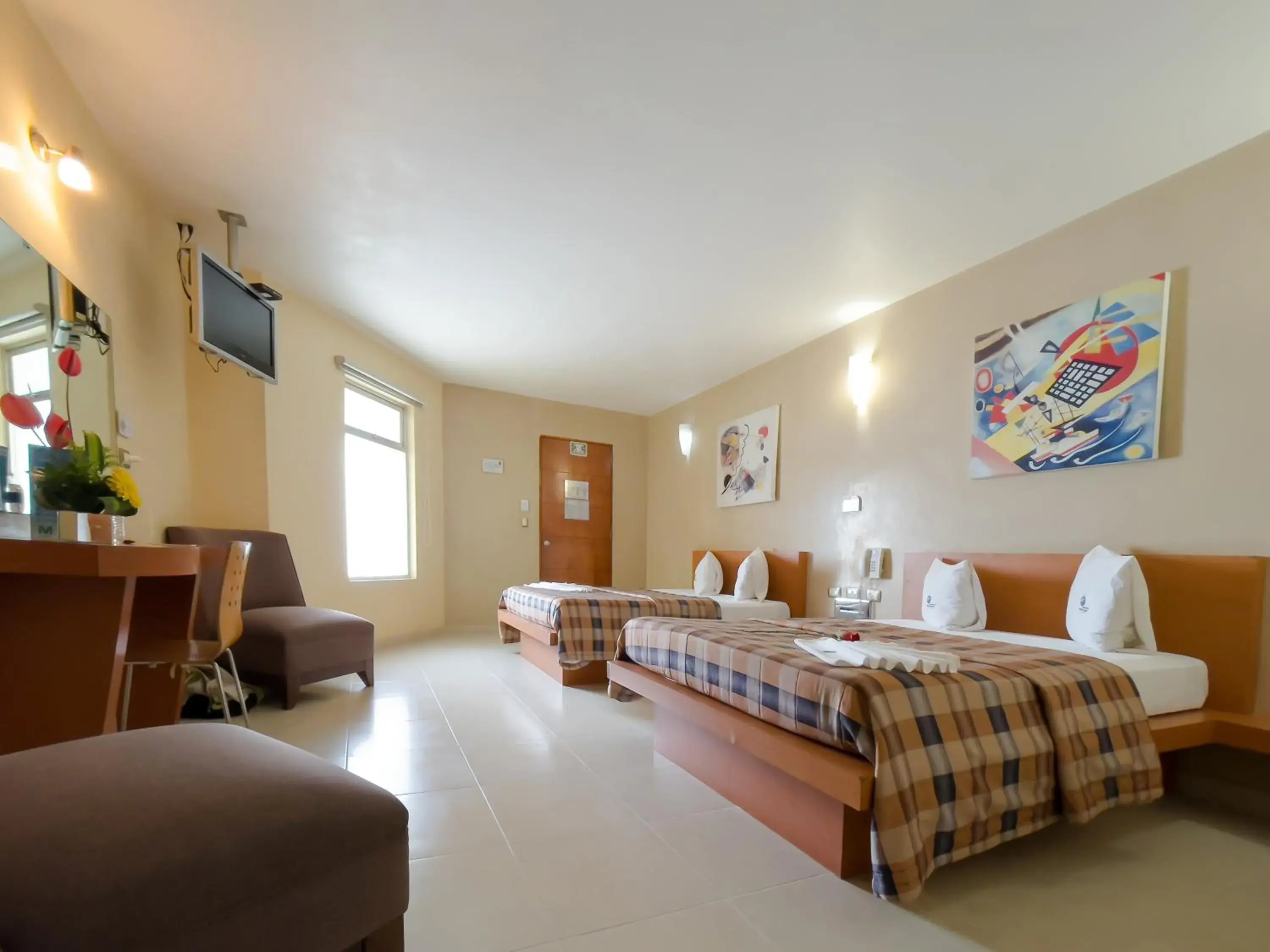 Double Room with Two Double Beds in Auto Hotel Mediterráneo Double Room with Two Double Beds in Auto Hotel Mediterráneo