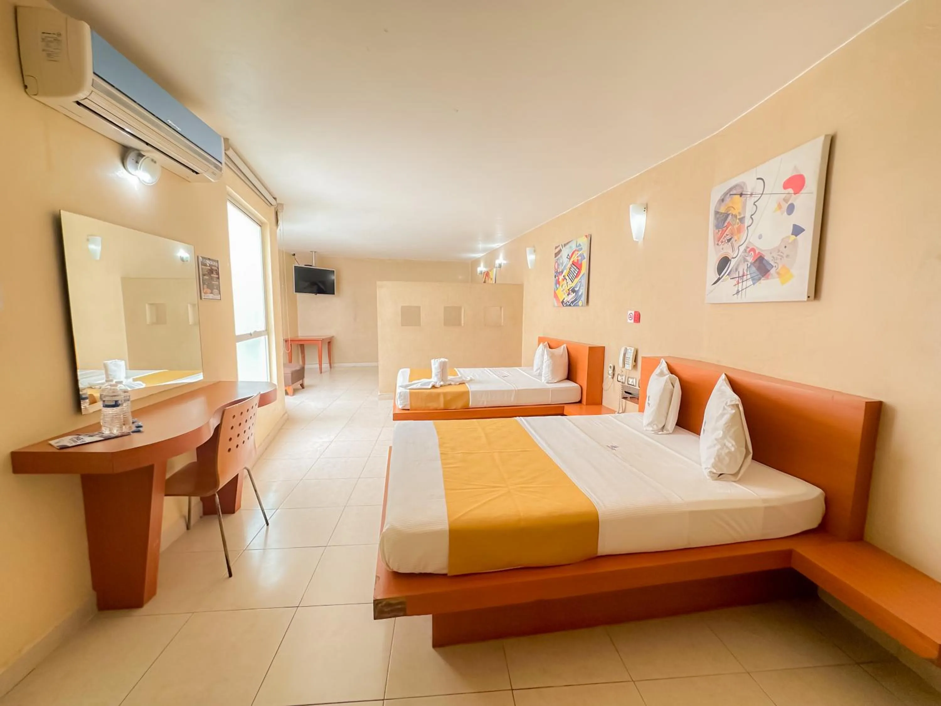 Bed in Auto Hotel Mediterráneo