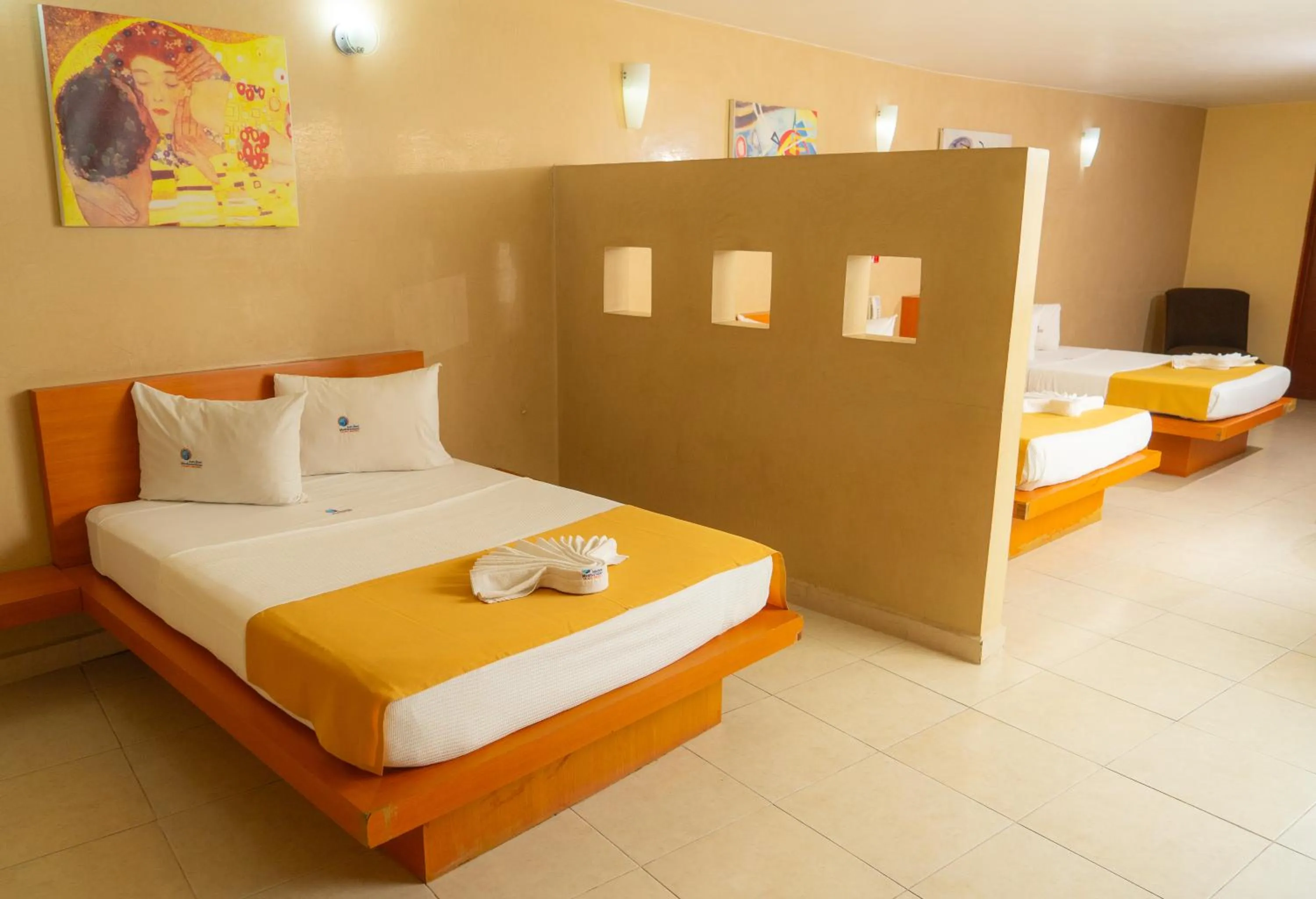 Bed in Auto Hotel Mediterráneo