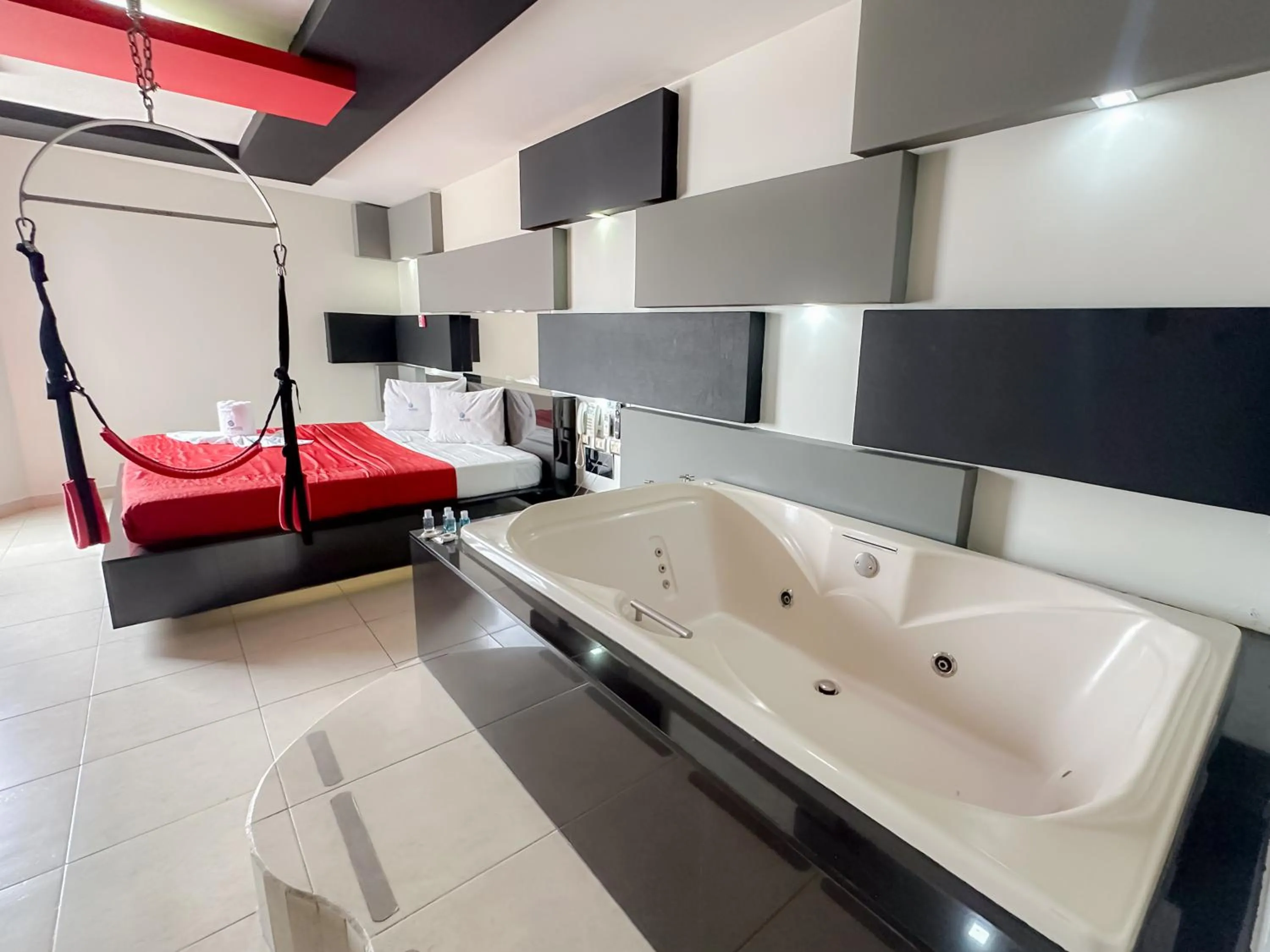 Bed in Auto Hotel Mediterráneo