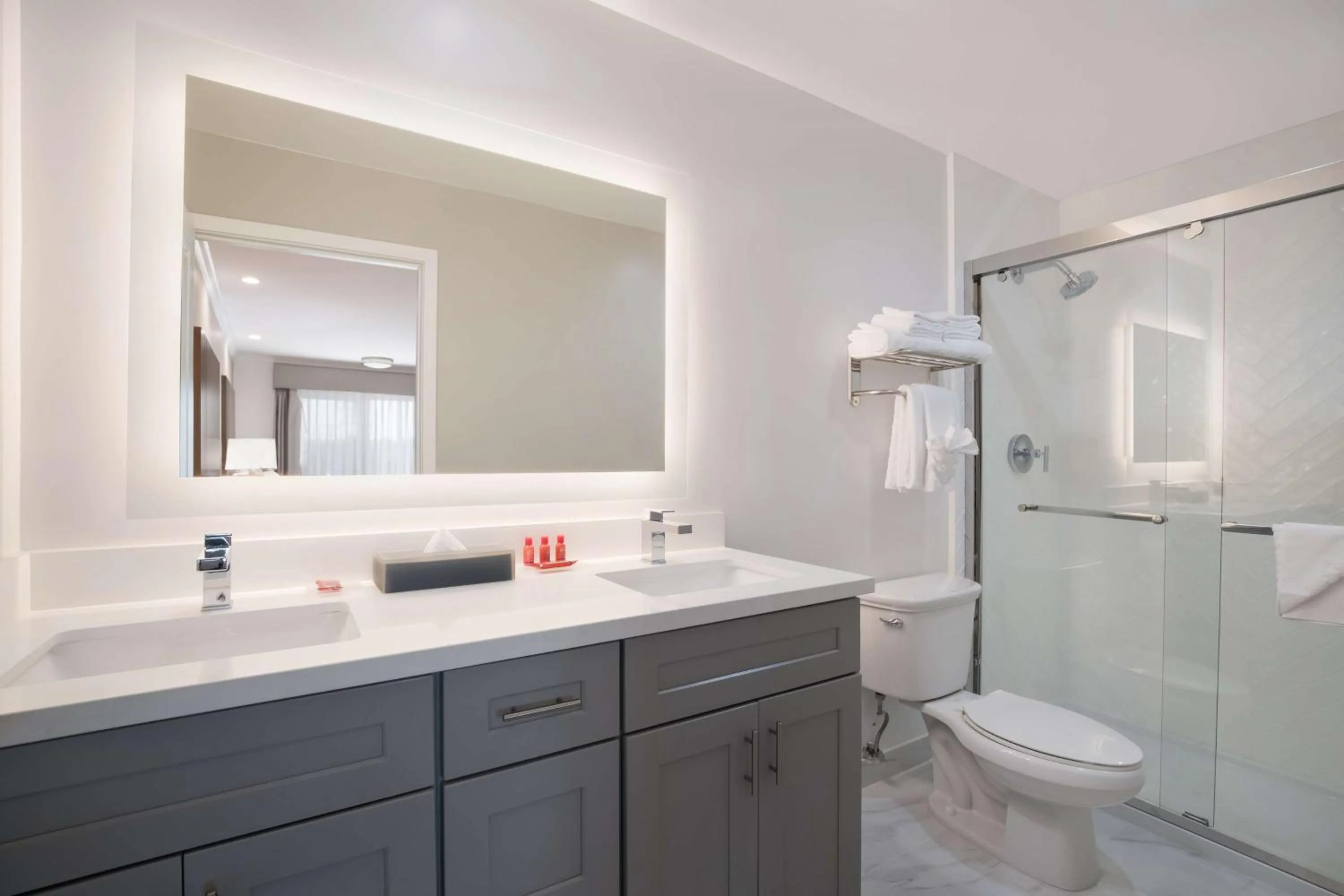 Bathroom in SureStay Plus Hotel by Best Western Upland - Ontario North