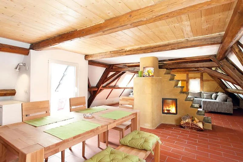 Living room, Bed in Bergoase Panorama-Apartments