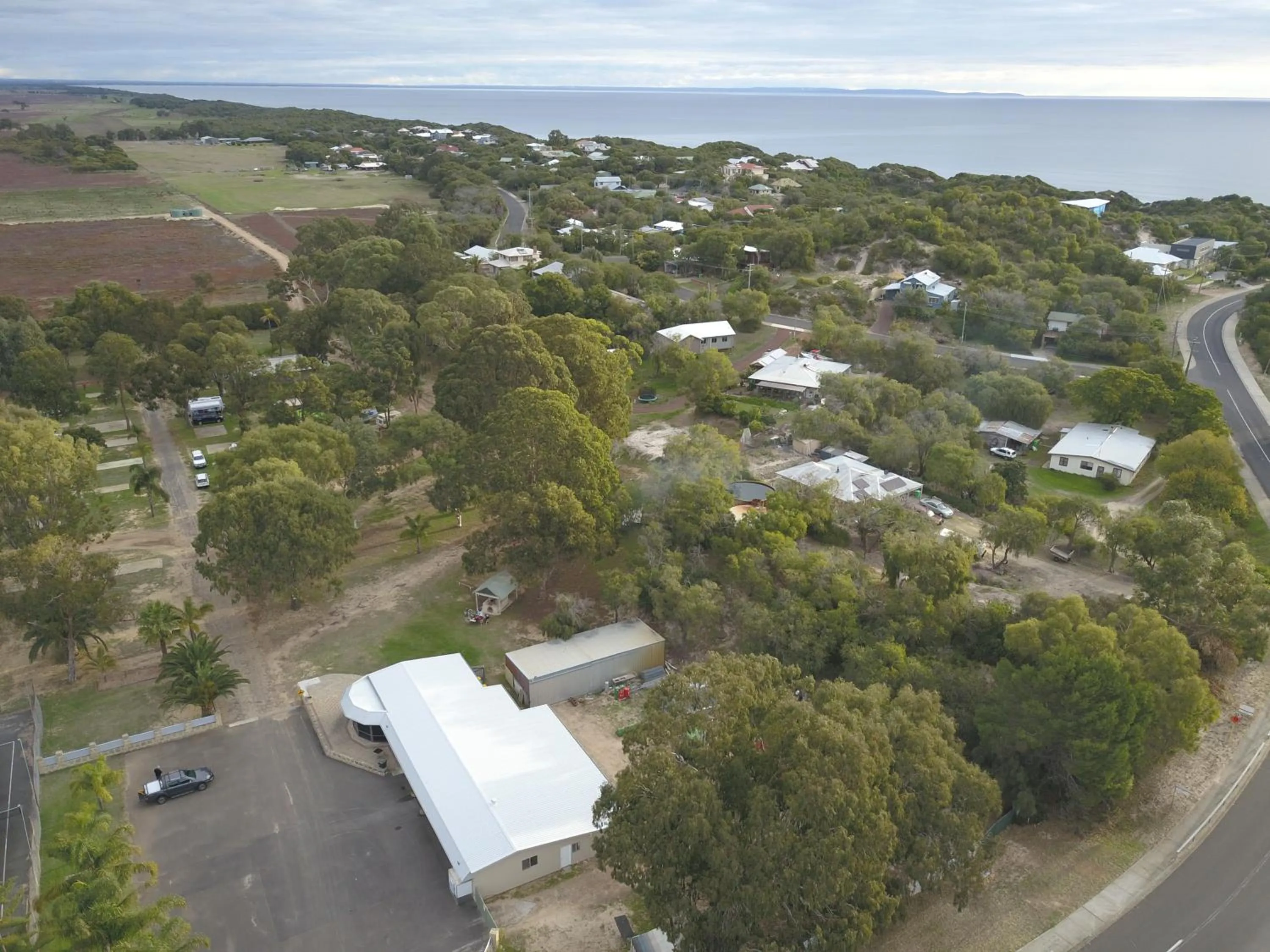 Bird's eye view in Peppermint Grove Beach Holiday Park