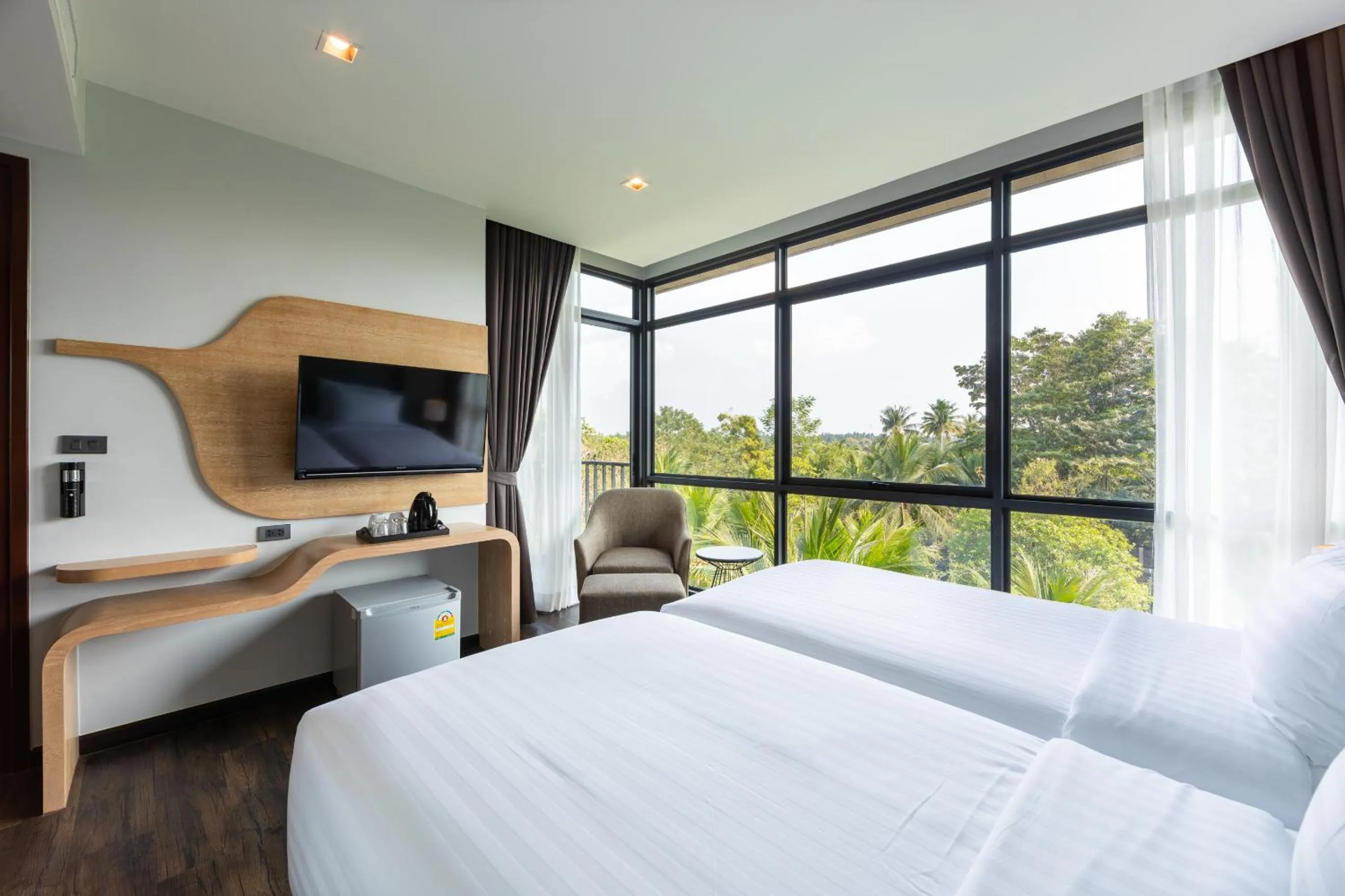 Bedroom, Bed in Na Tree Tara Riverside Resort Amphawa Damnoensaduak