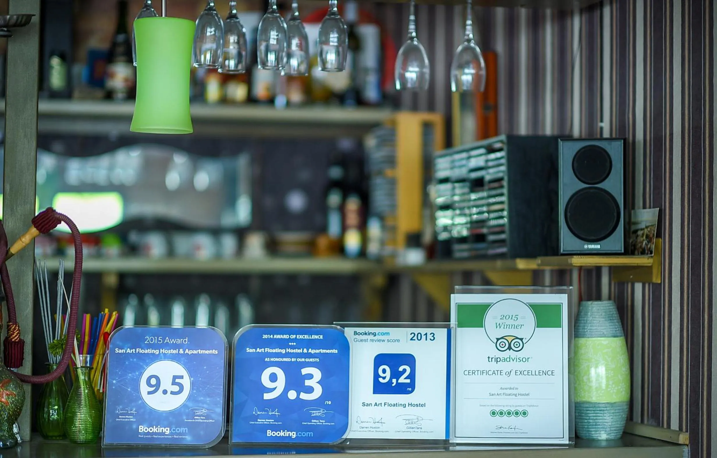 Logo/Certificate/Sign in San Art Floating Hostel & Apartments