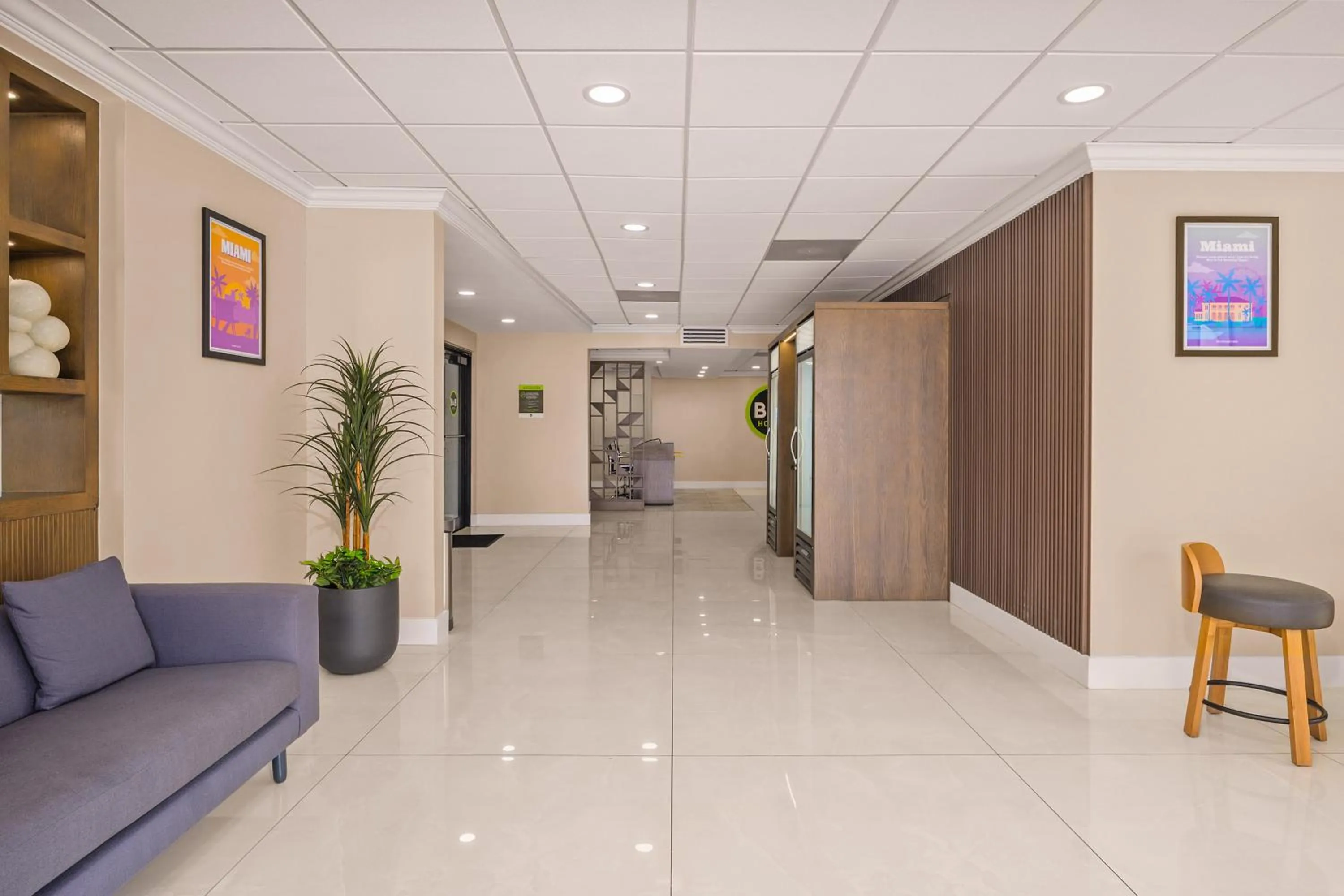 Lobby or reception in B&B Hotel Miami Airport