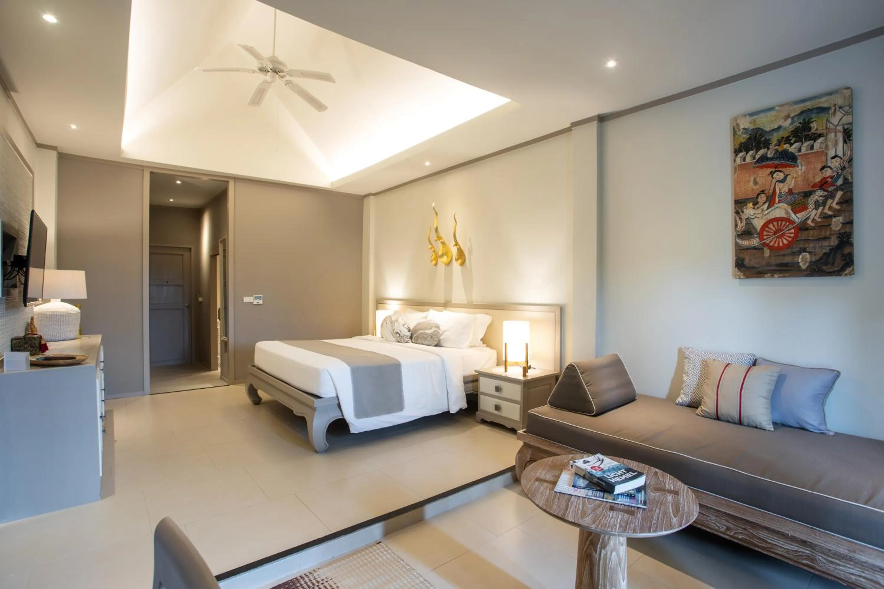 Seating area, Bed in Rocky's Boutique Resort - Veranda Collection Samui