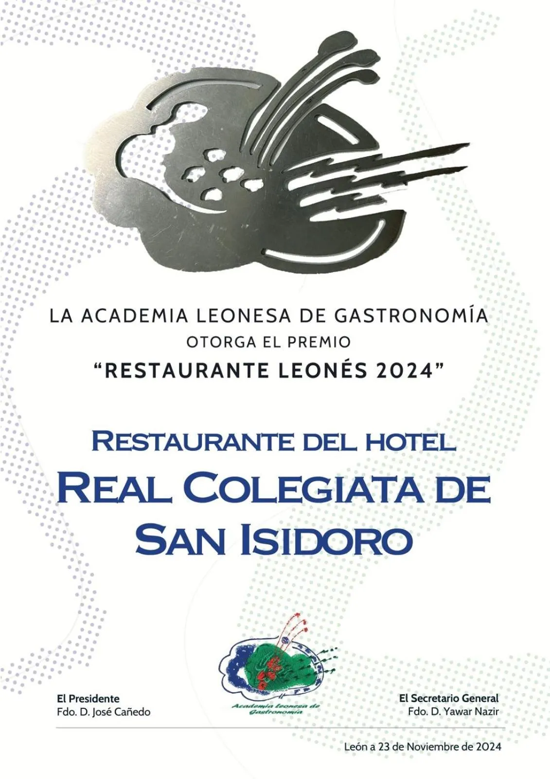 Certificate/Award in Hotel Real Colegiata San Isidoro