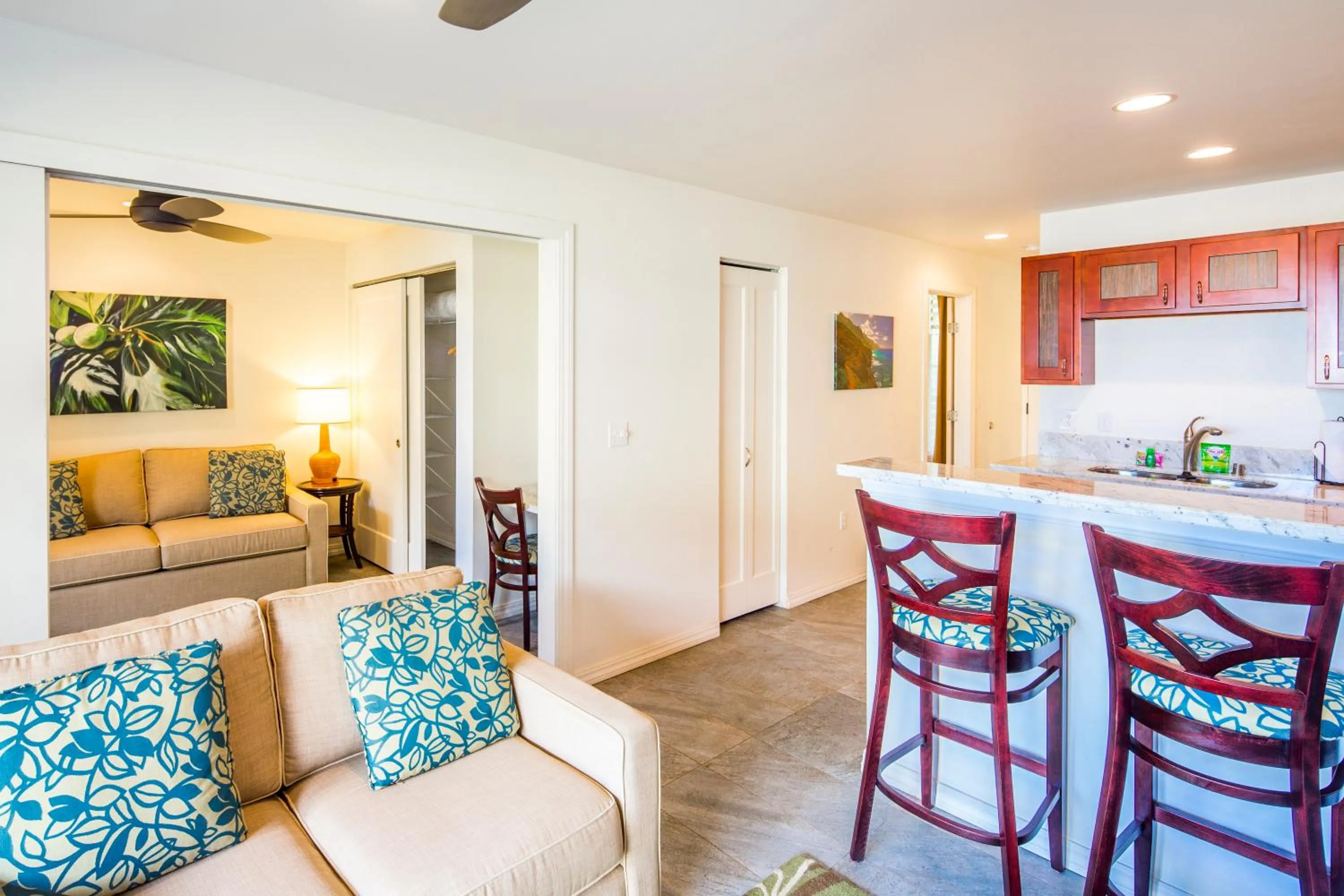 Living room in Castle Kauai Kailani