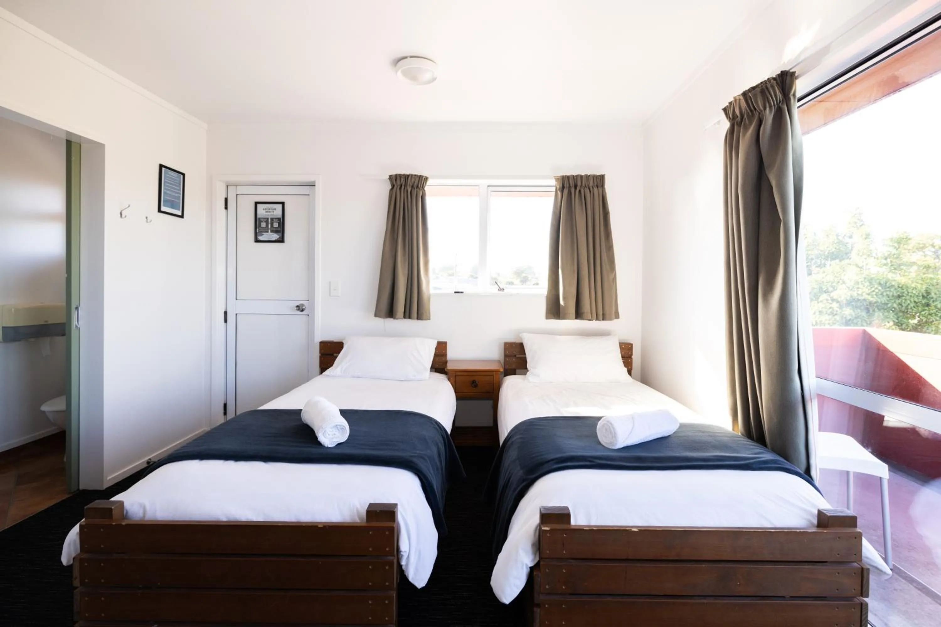towels, Bed in Haka House Taupo