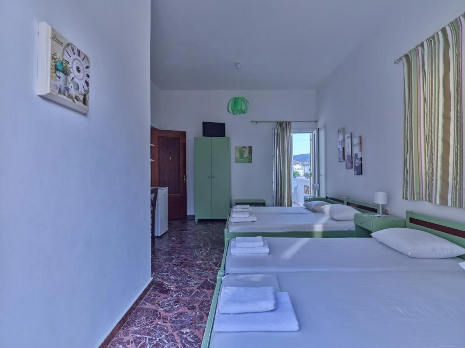Bed in Pension Paros Anna Spanou