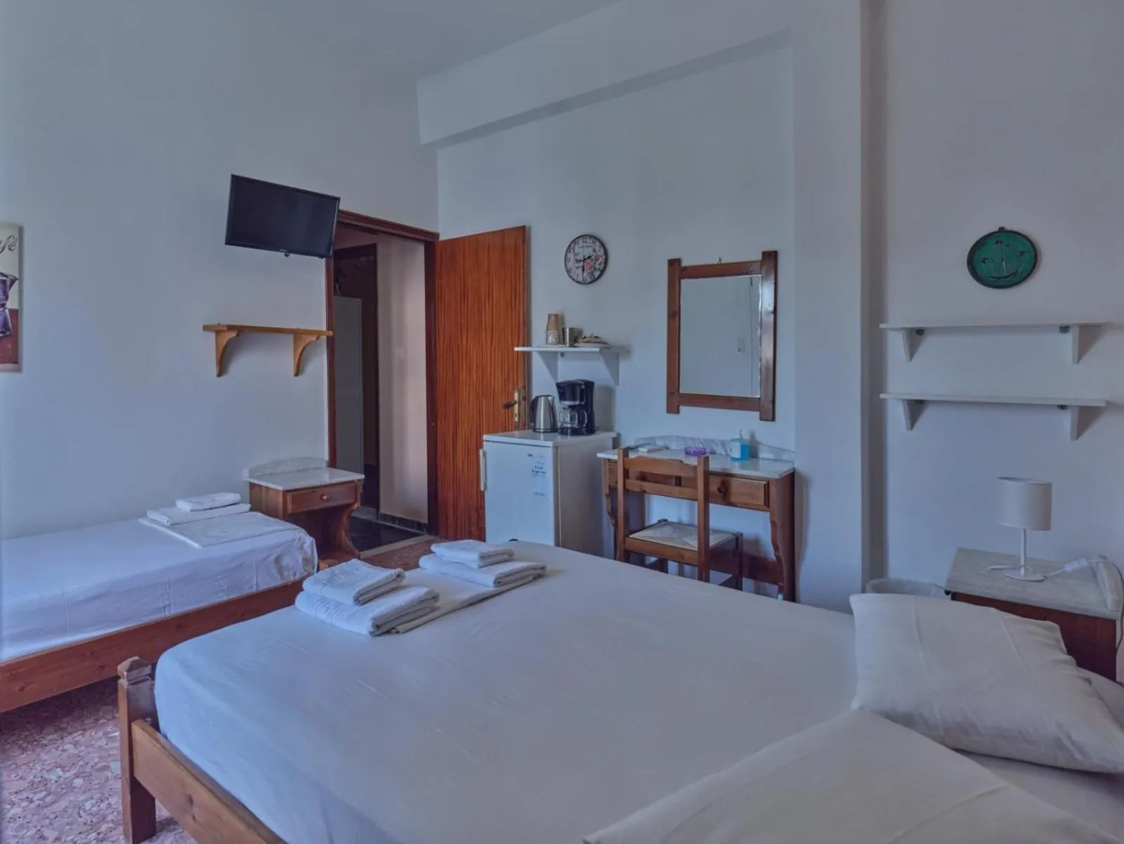 Bed in Pension Paros Anna Spanou