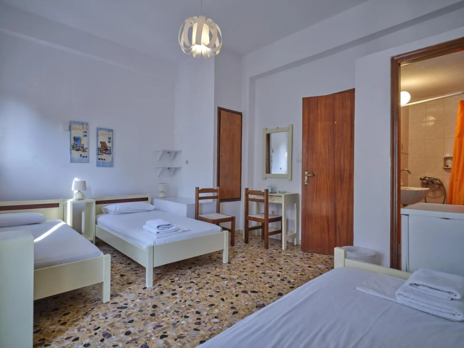 Bed in Pension Paros Anna Spanou