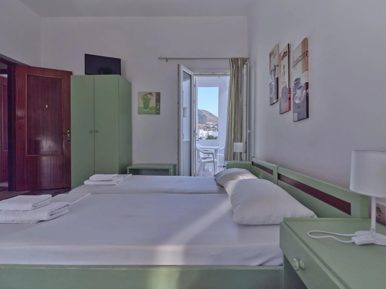 Bed in Pension Paros Anna Spanou