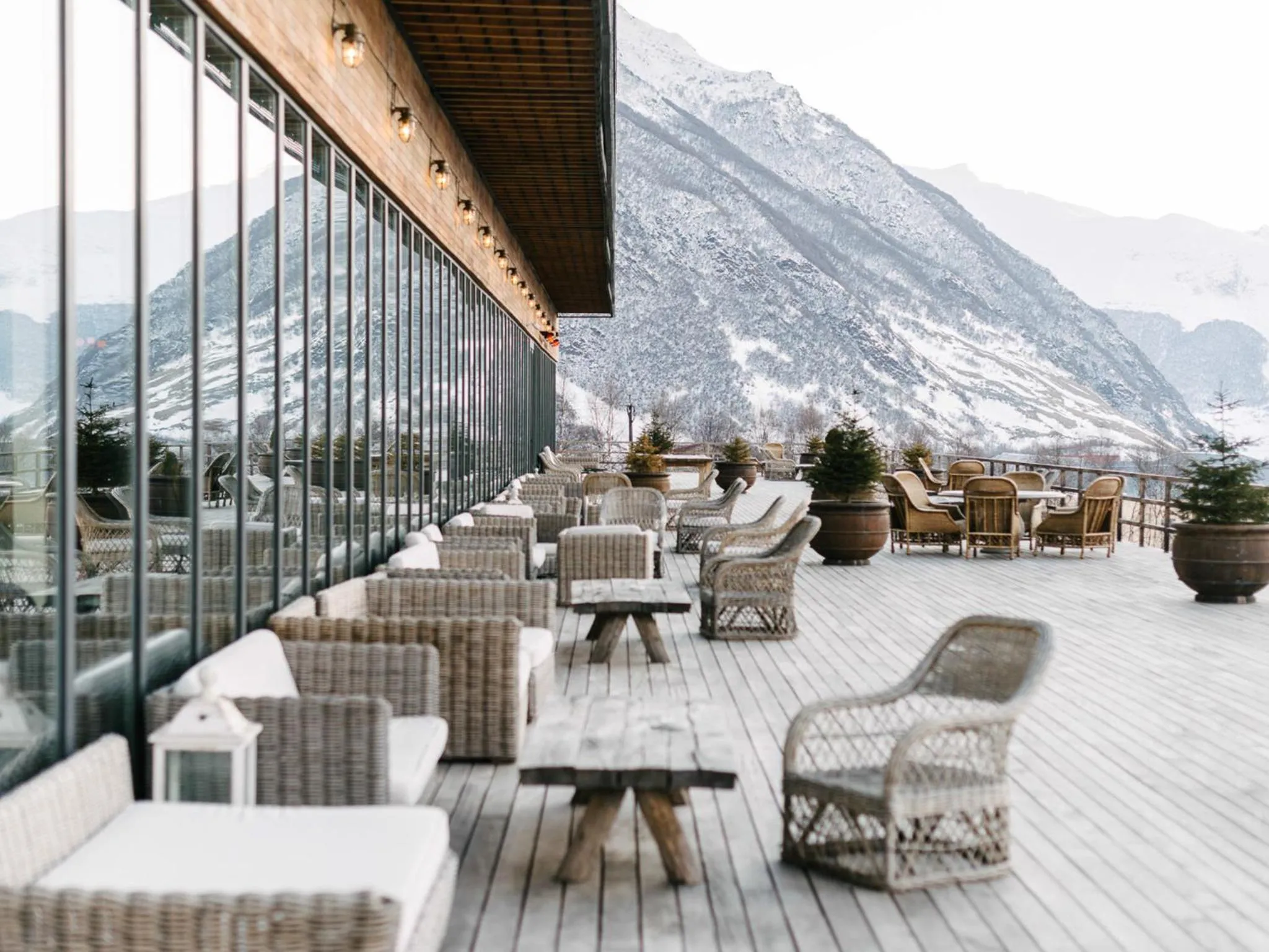Balcony/Terrace in Rooms Hotel Kazbegi