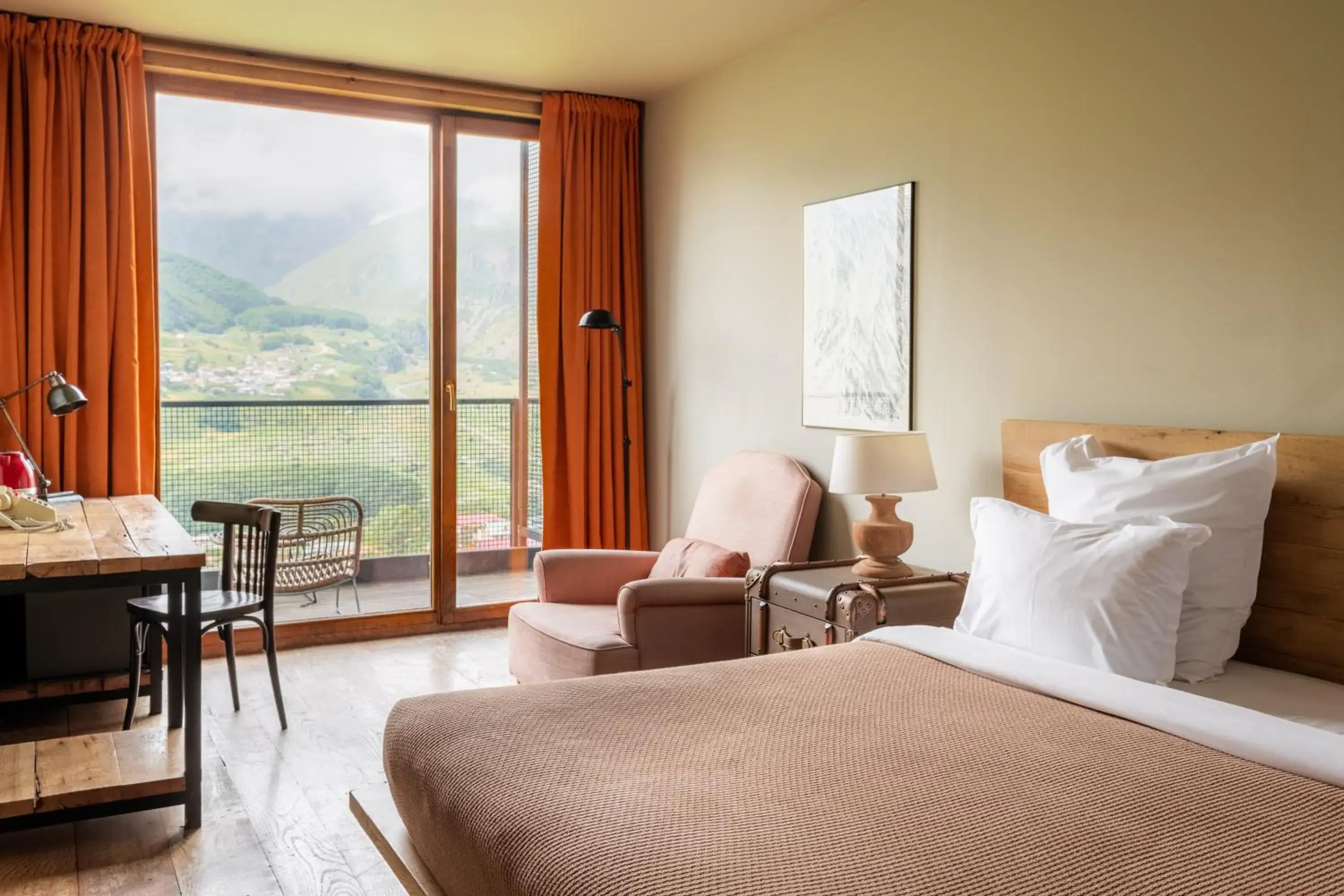 Double Room with Mountain View - single occupancy in Rooms Hotel Kazbegi Double Room with Mountain View - single occupancy in Rooms Hotel Kazbegi