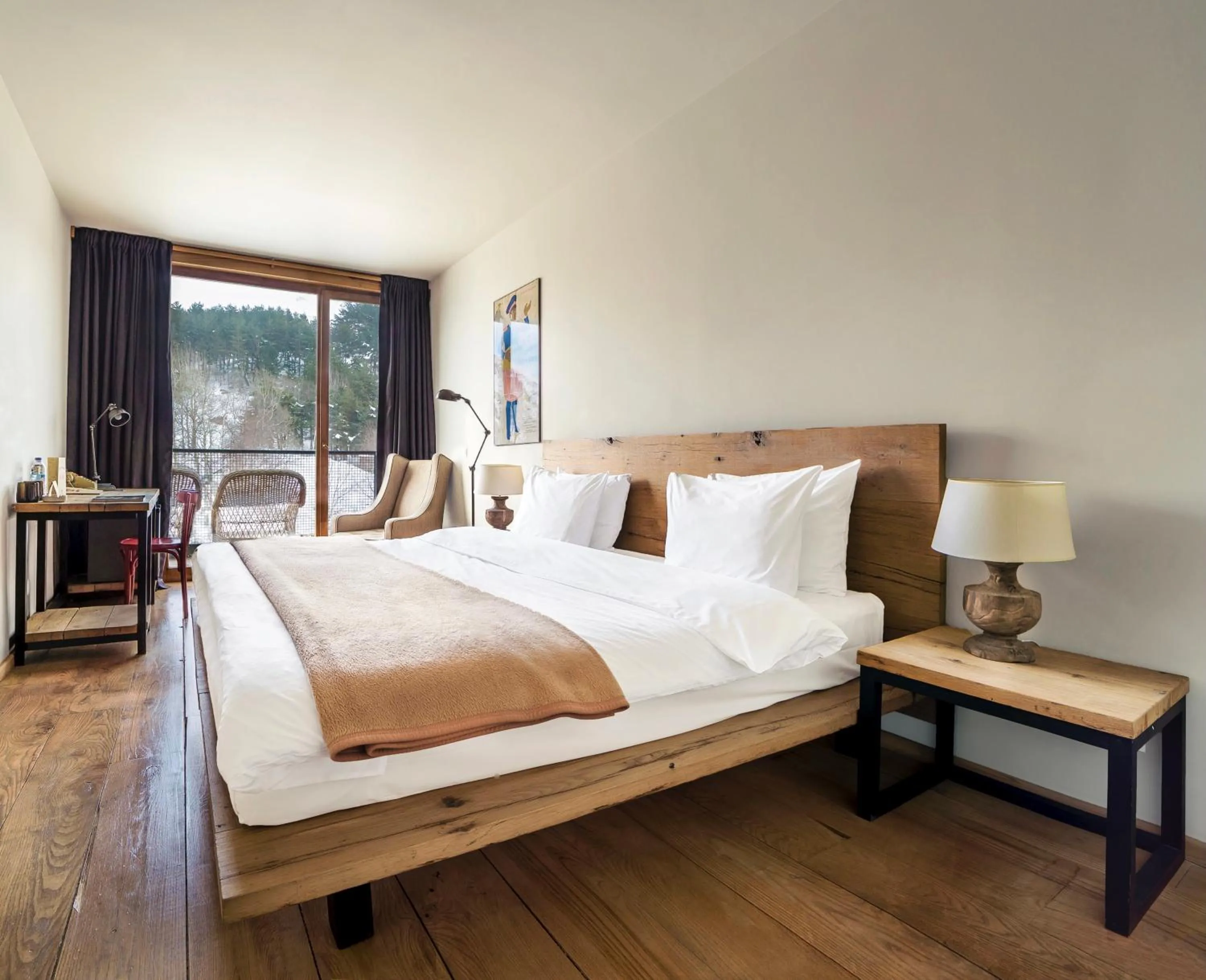 Bed in Rooms Hotel Kazbegi