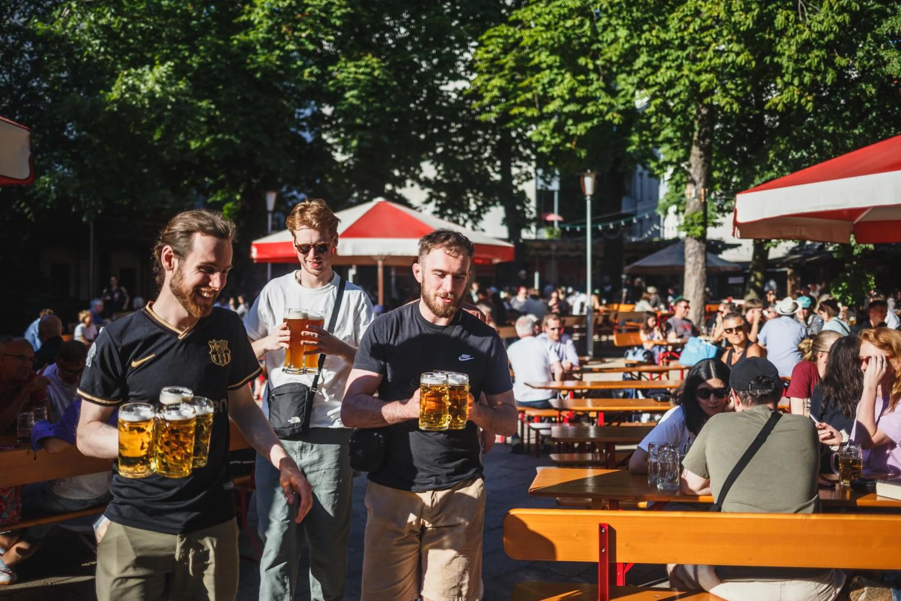 group of guests in The Circus Hostel