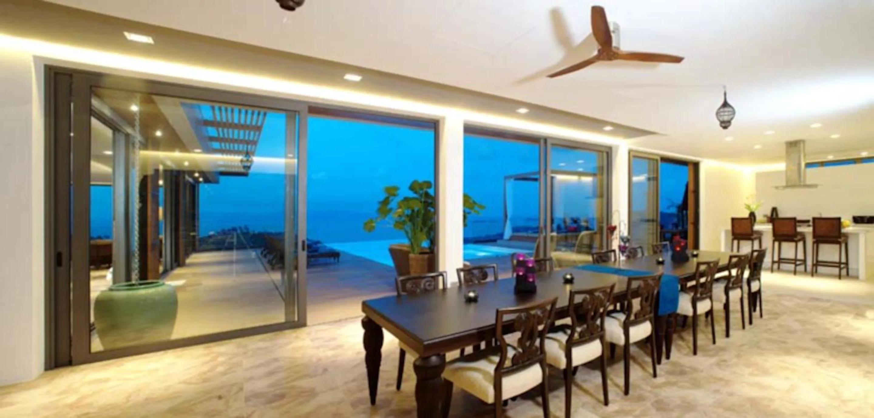 Dining area in 9 Bedroom Sea Blue View Villa - 5 Star with Staff SDV080A-By Samui Dream Villas