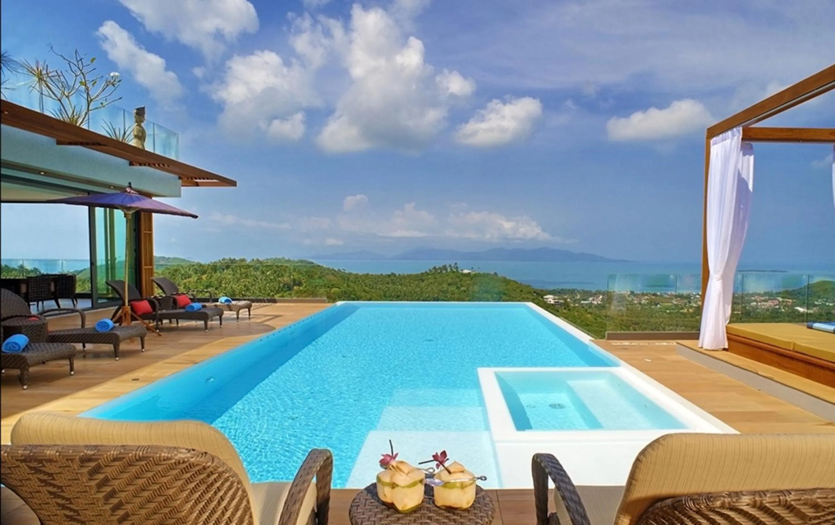 Swimming pool in 9 Bedroom Sea Blue View Villa - 5 Star with Staff SDV080A-By Samui Dream Villas