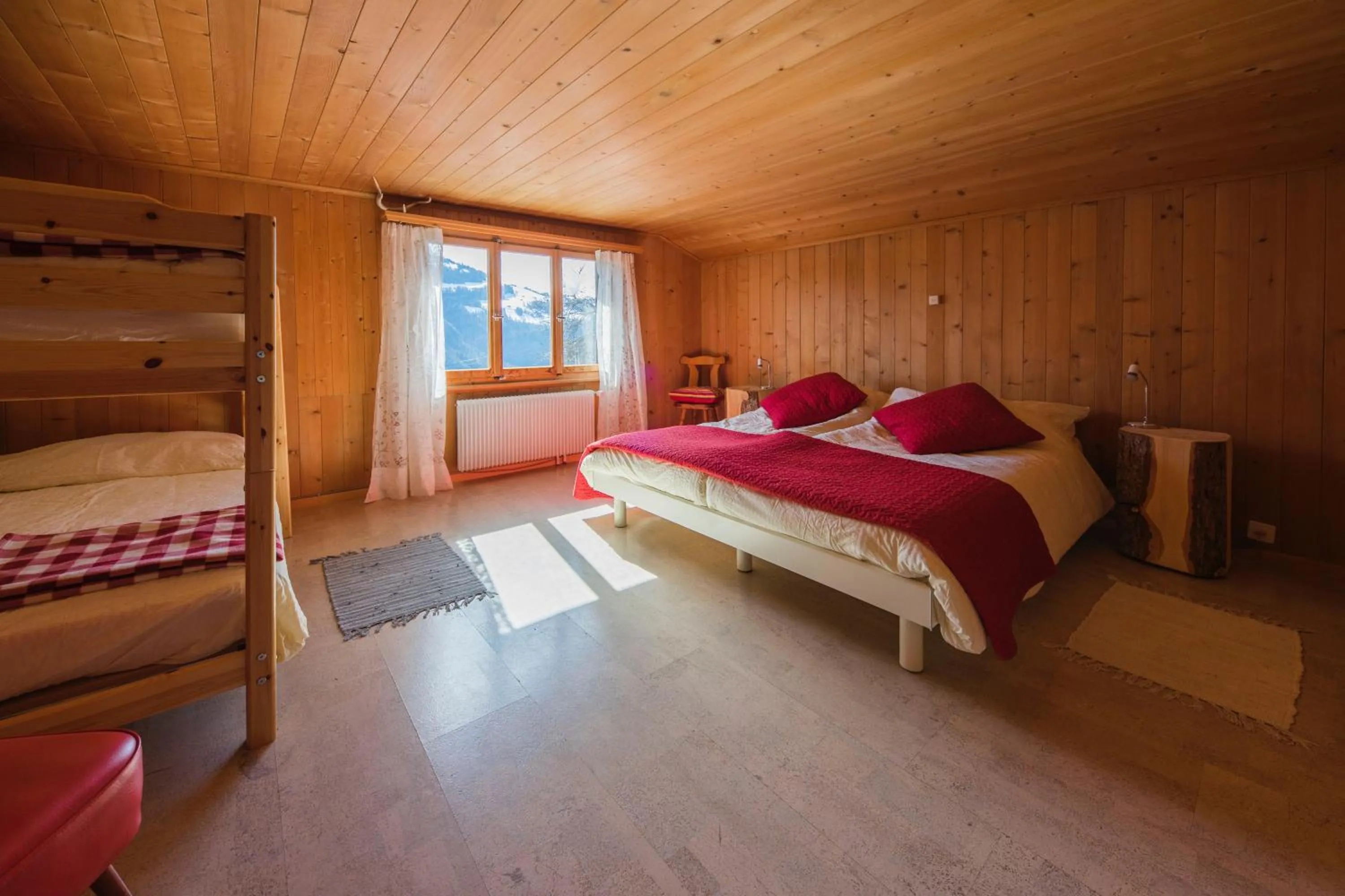Photo of the whole room, Bed in Gästehaus Alpina in Fanas