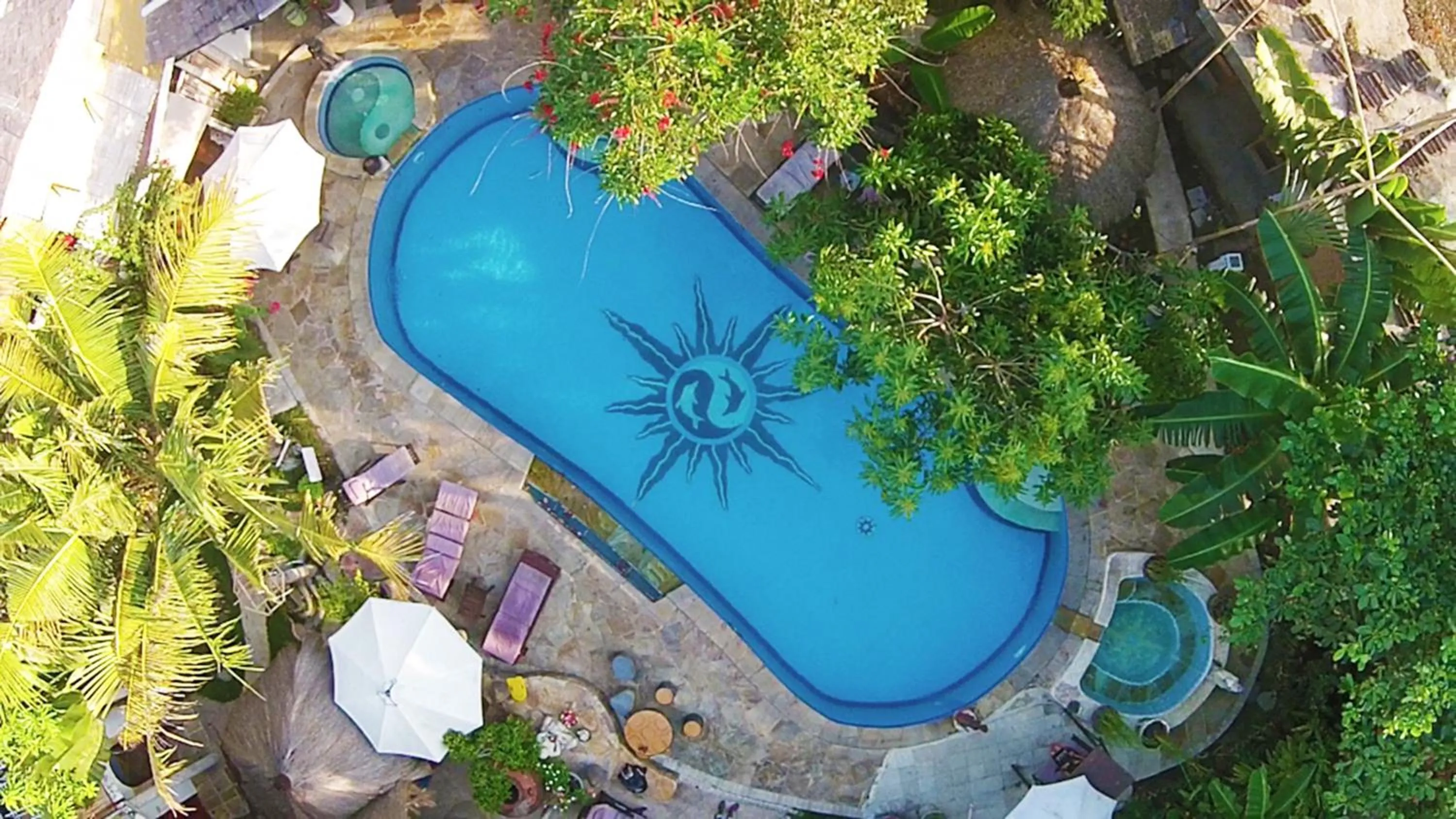 Swimming pool in Seabreeze Hostel Bali