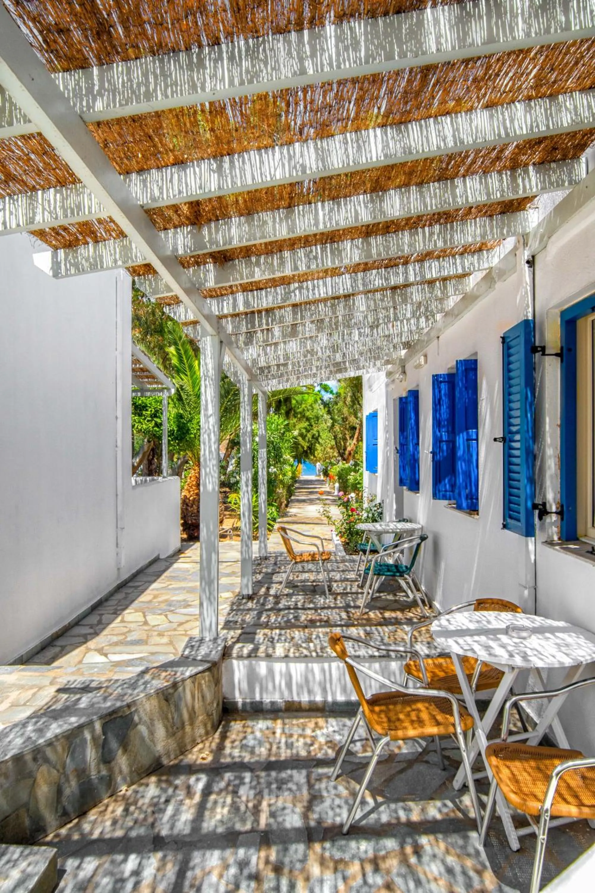 Inner courtyard view in Coralli Seaside Resort