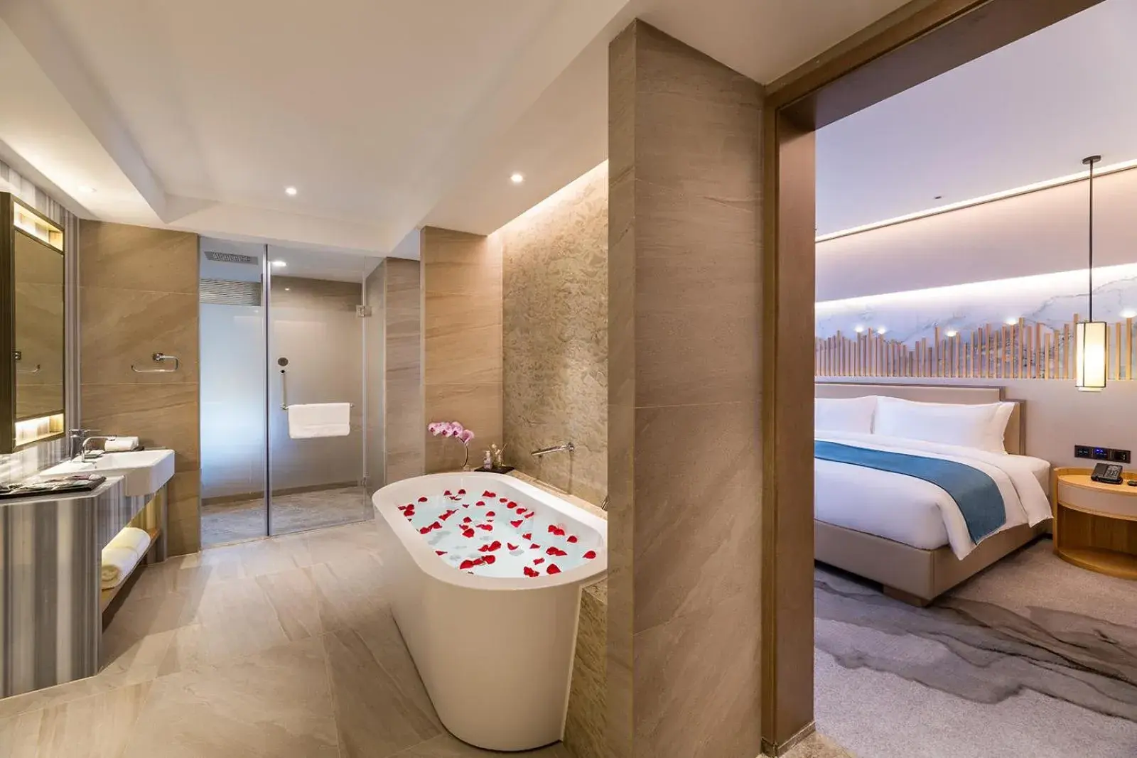 Bed in Mercure Chengdu Huapaifang Bed in Mercure Chengdu Huapaifang