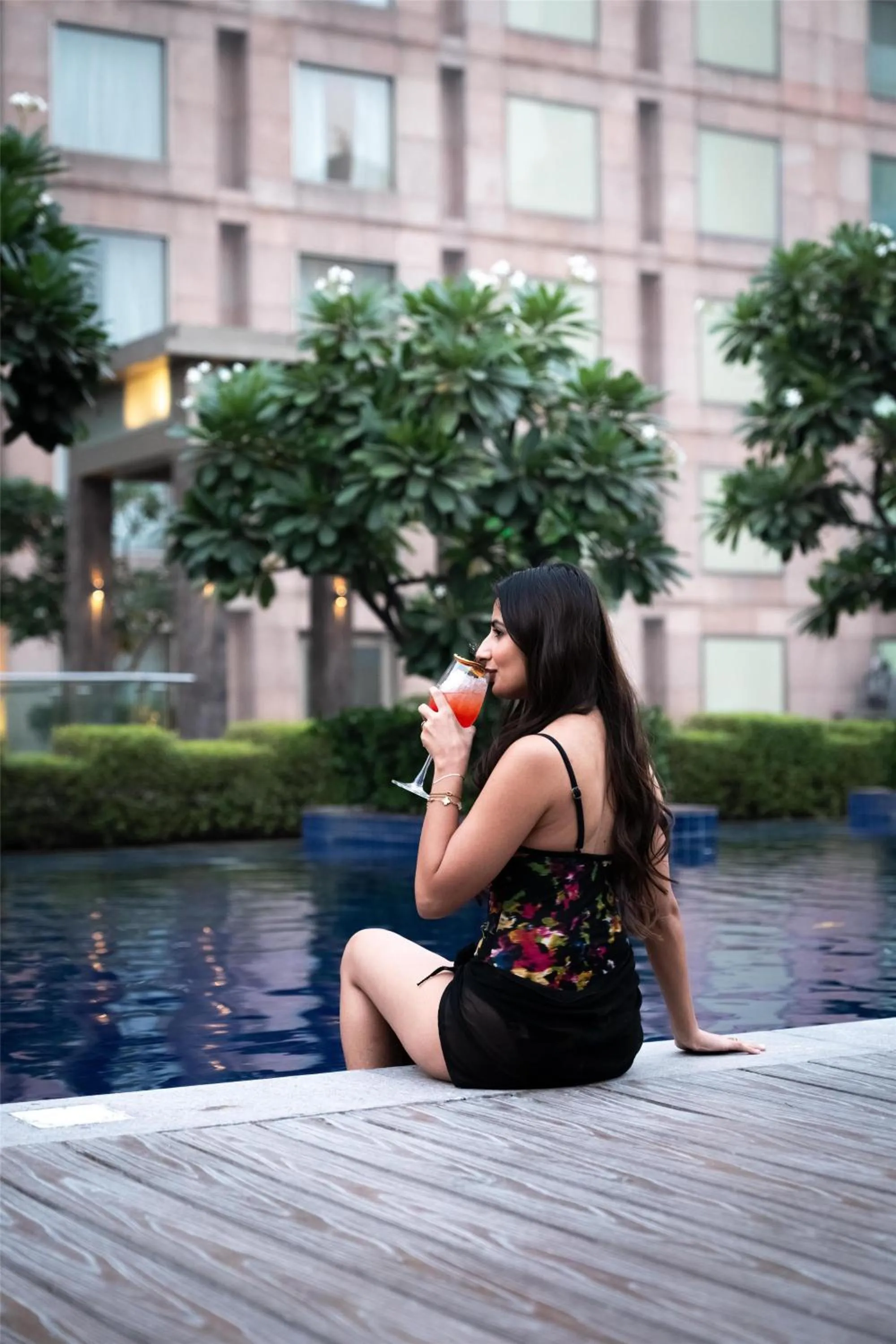 Pool view in Radisson Blu Hotel Amritsar