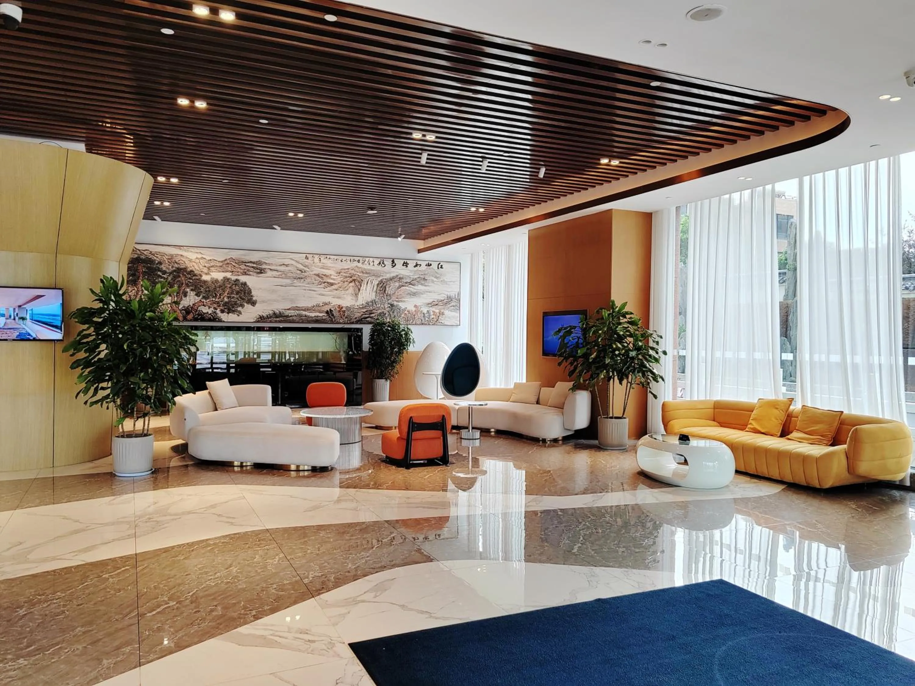Lobby or reception in Holiday Inn Express Linyi Riverside by IHG