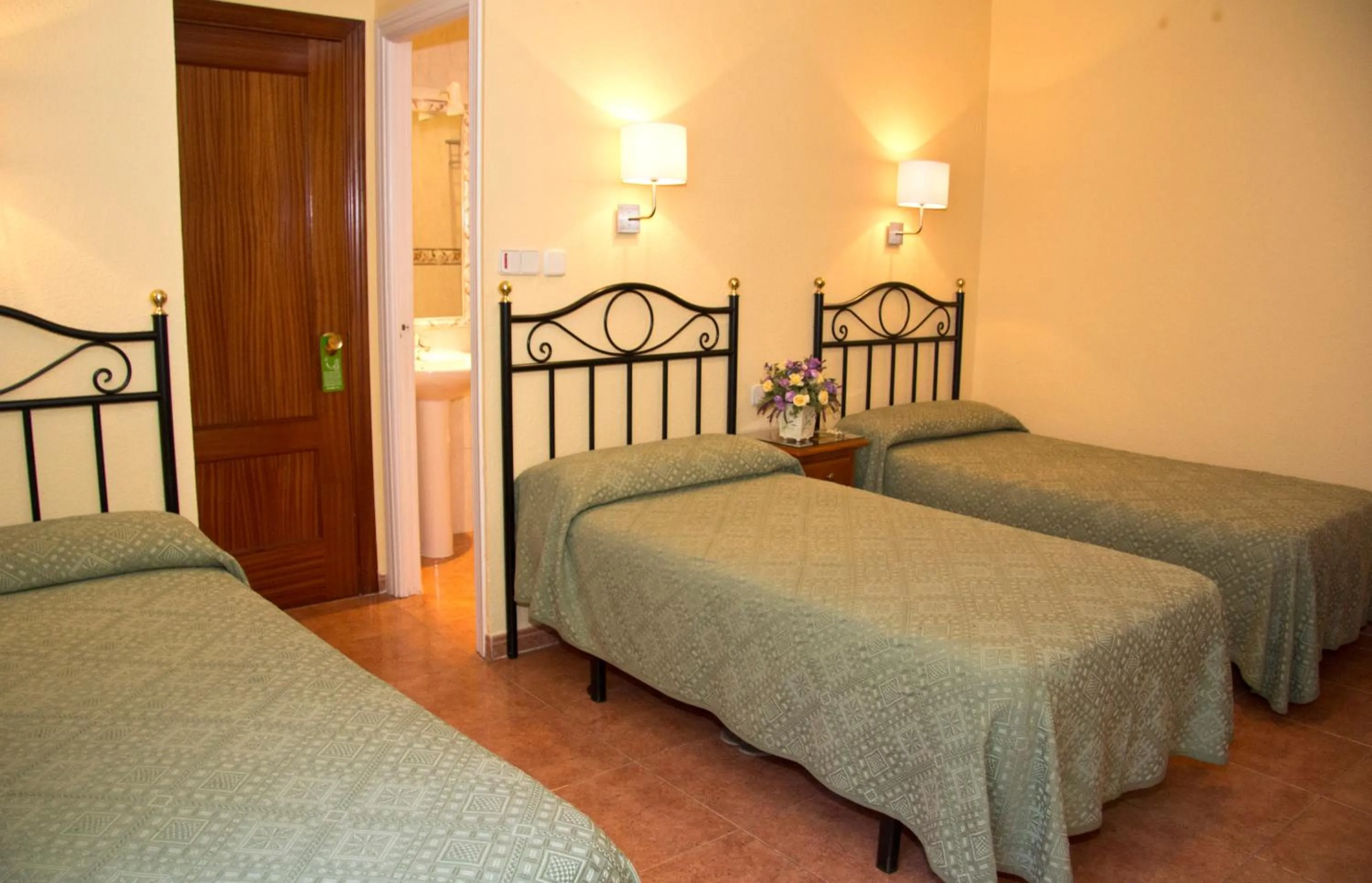 Bed in Hostal Los Alpes