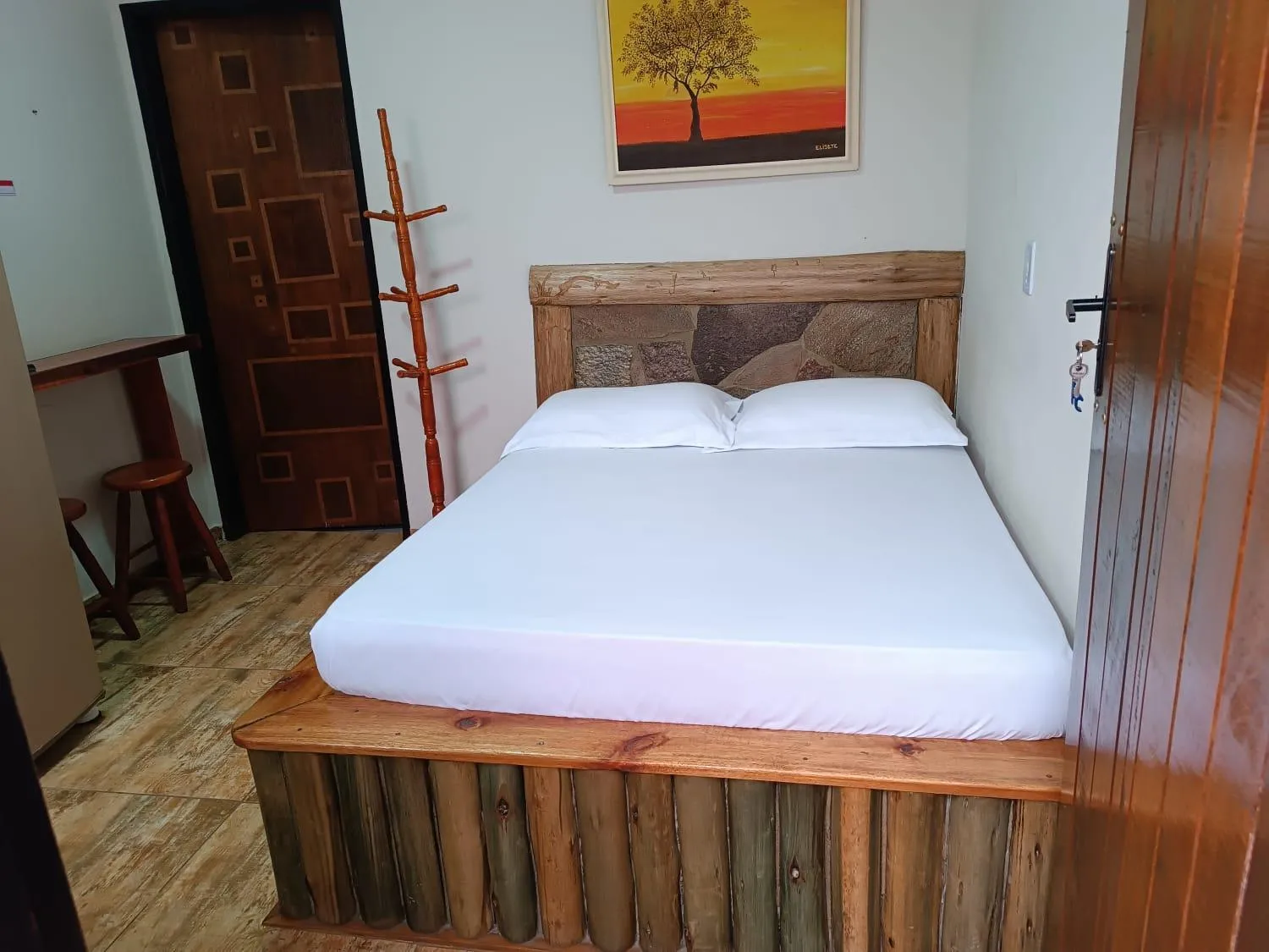 Bed in Pousada Rústica