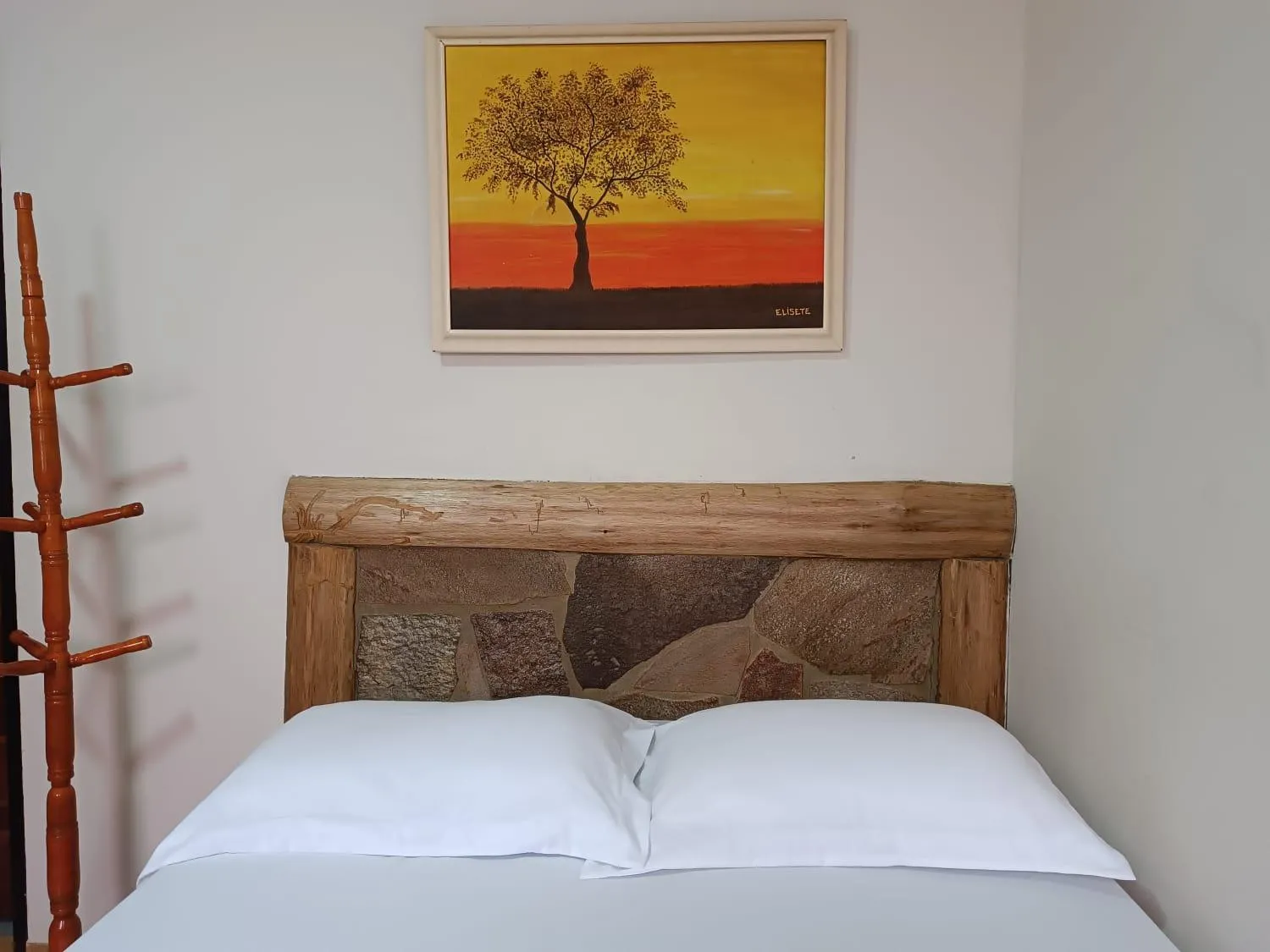 Bed in Pousada Rústica