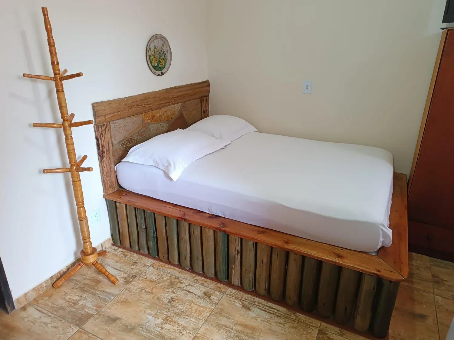 Bed in Pousada Rústica