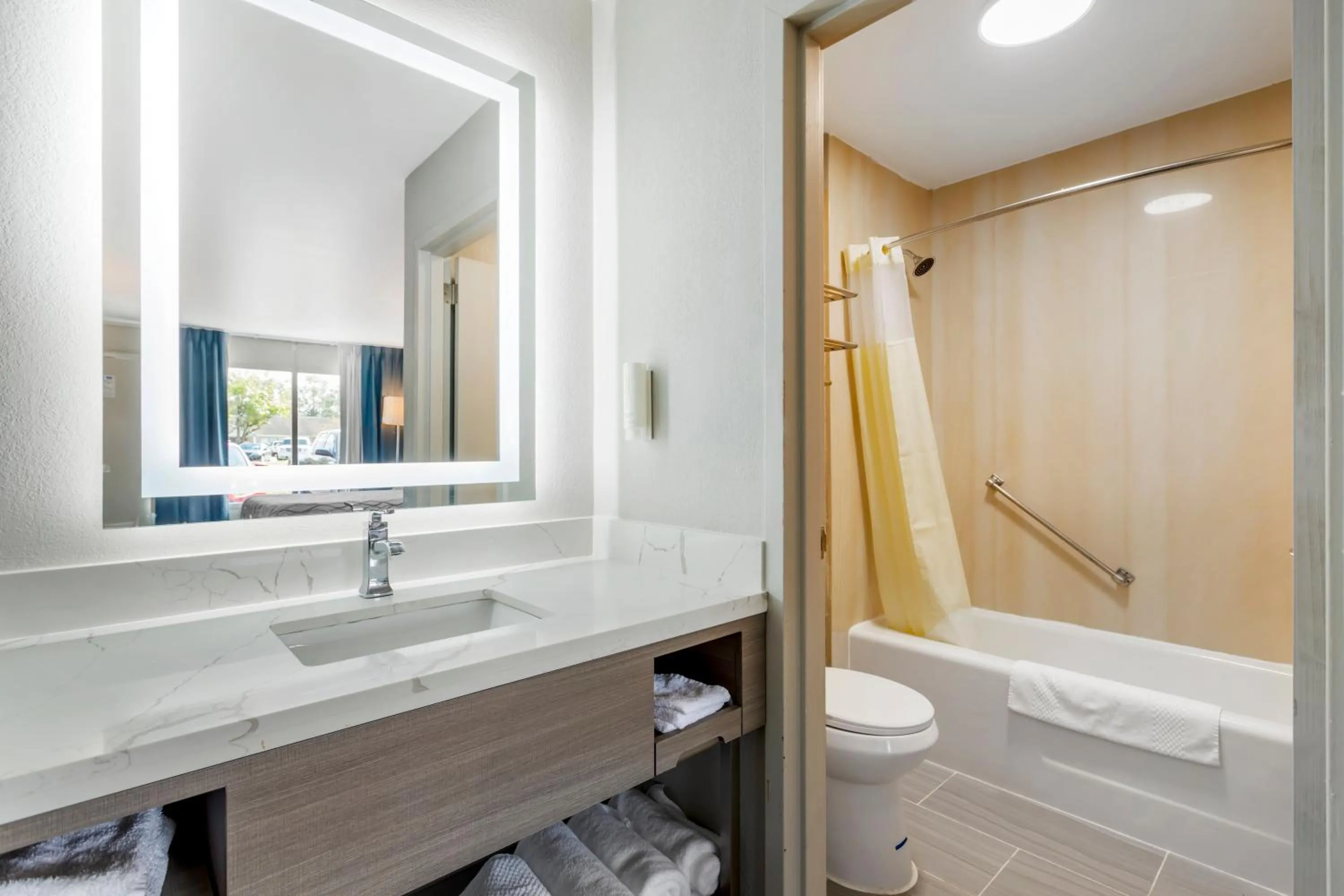 Bathroom in Rodeway Inn Orange Park - Jacksonville near Naval Air Station