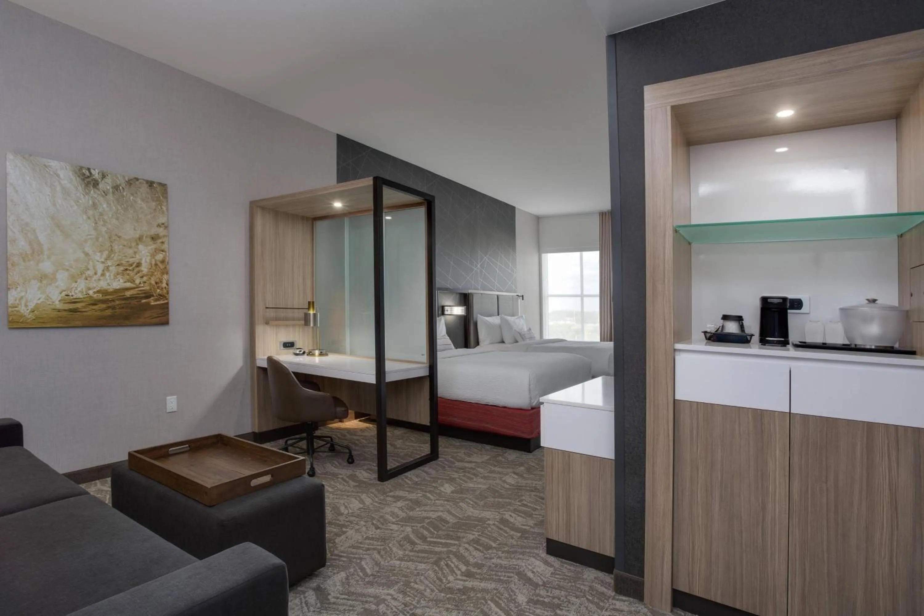 Living room, Bed in SpringHill Suites by Marriott Fort Lauderdale Miramar
