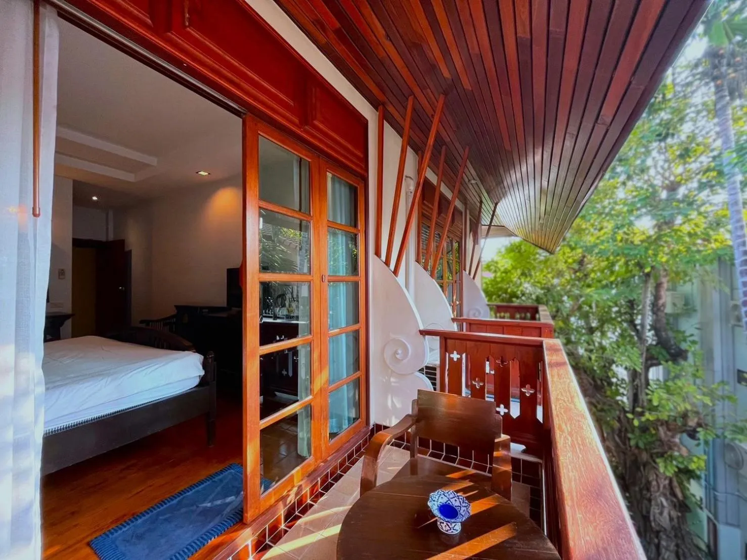 Balcony/Terrace, Bed in Sripat Guesthouse SHA Extra Plus