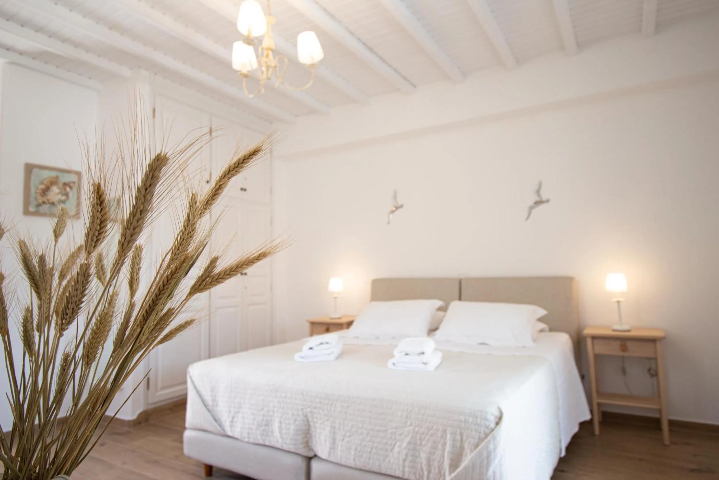 Bed in Crystal View Mykonos