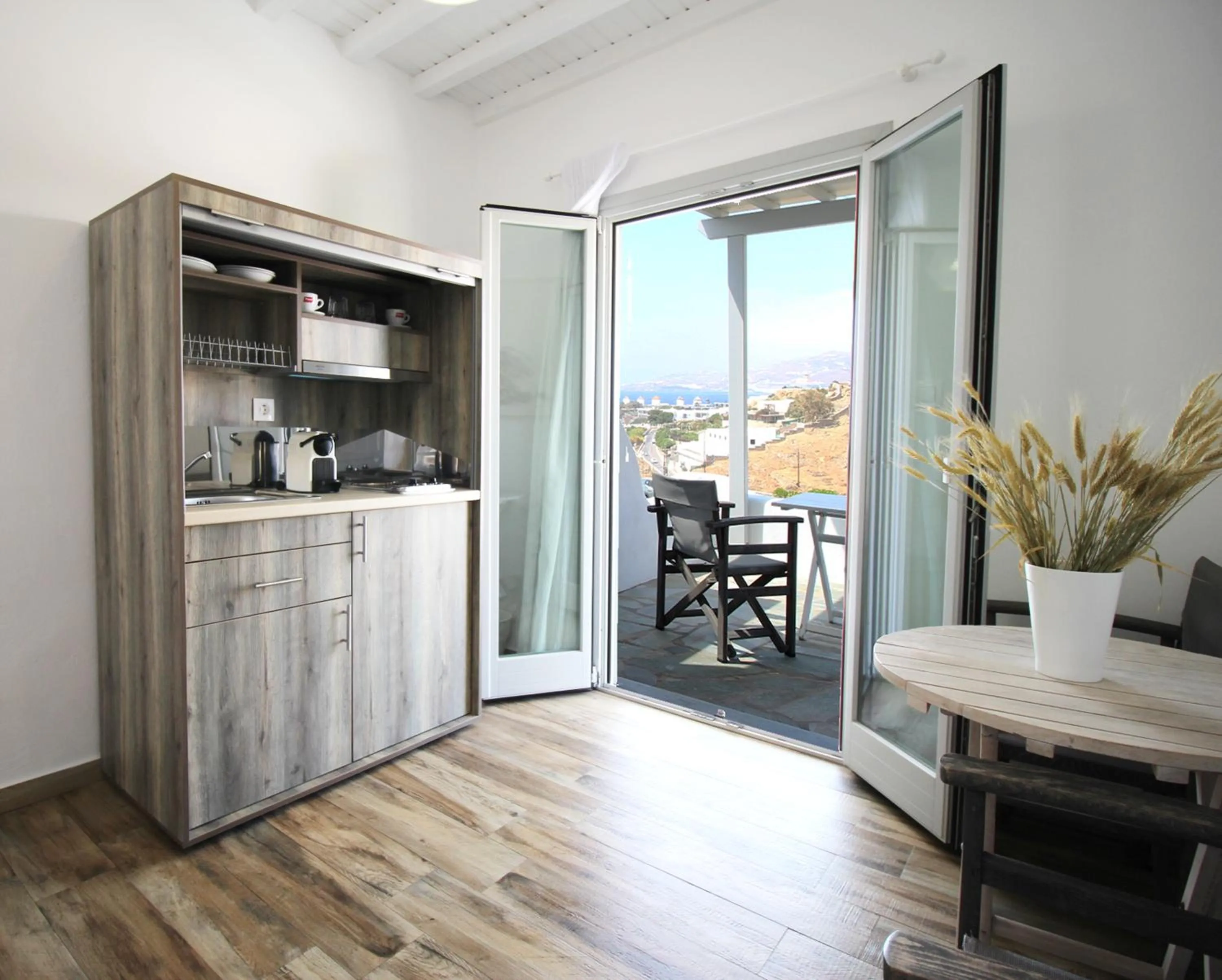 Kitchen or kitchenette in Crystal View Mykonos