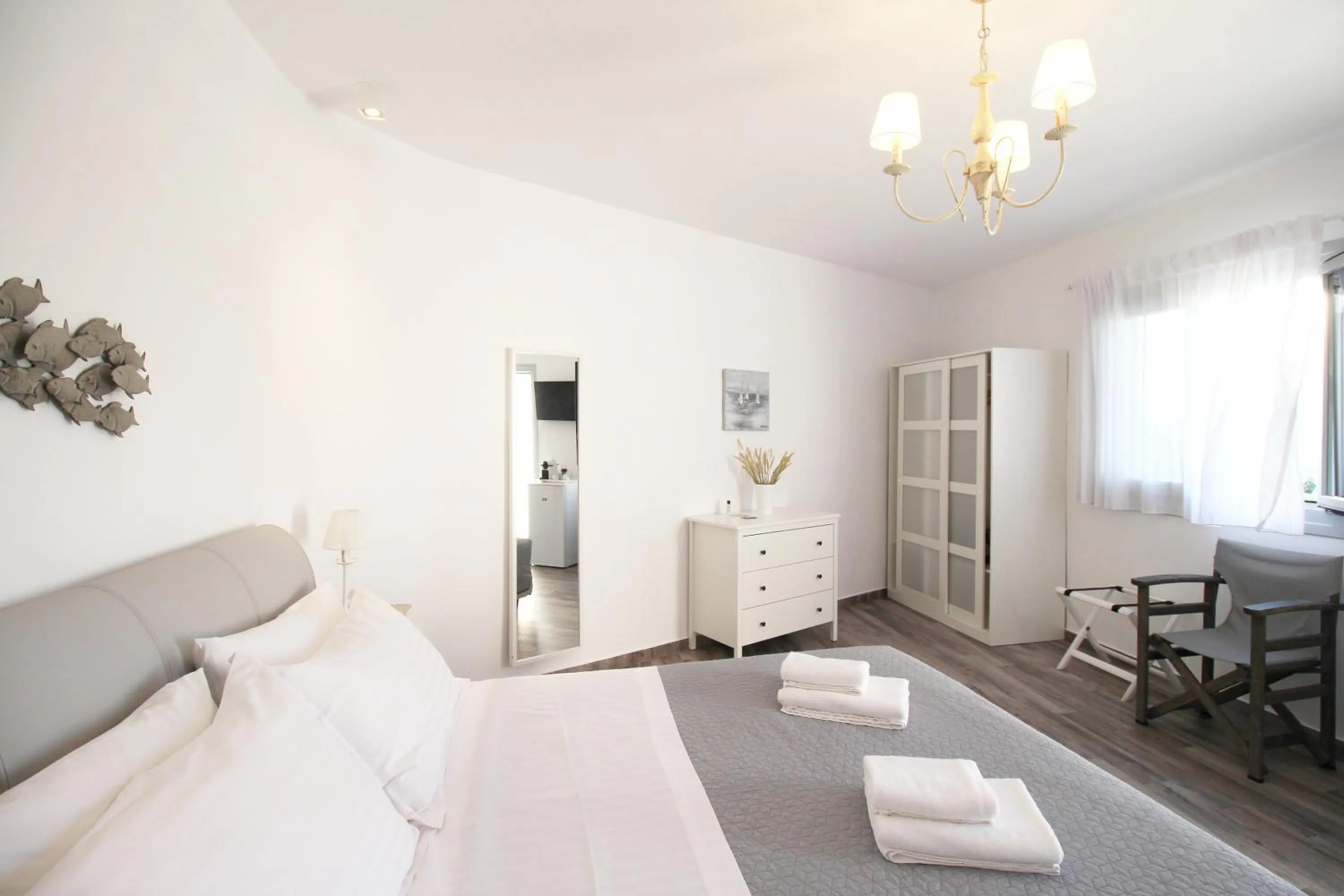 Bed in Crystal View Mykonos