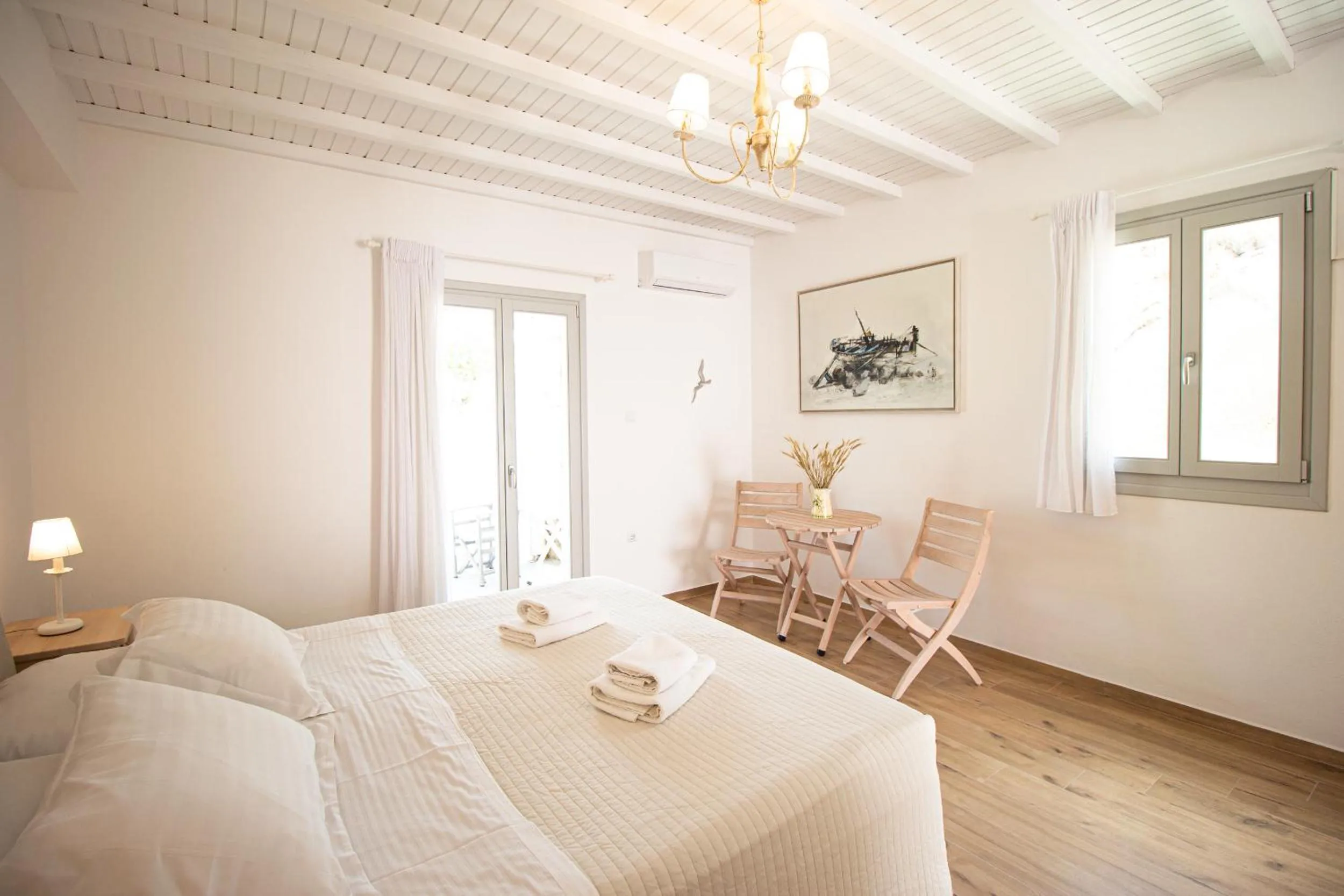 Bed in Crystal View Mykonos