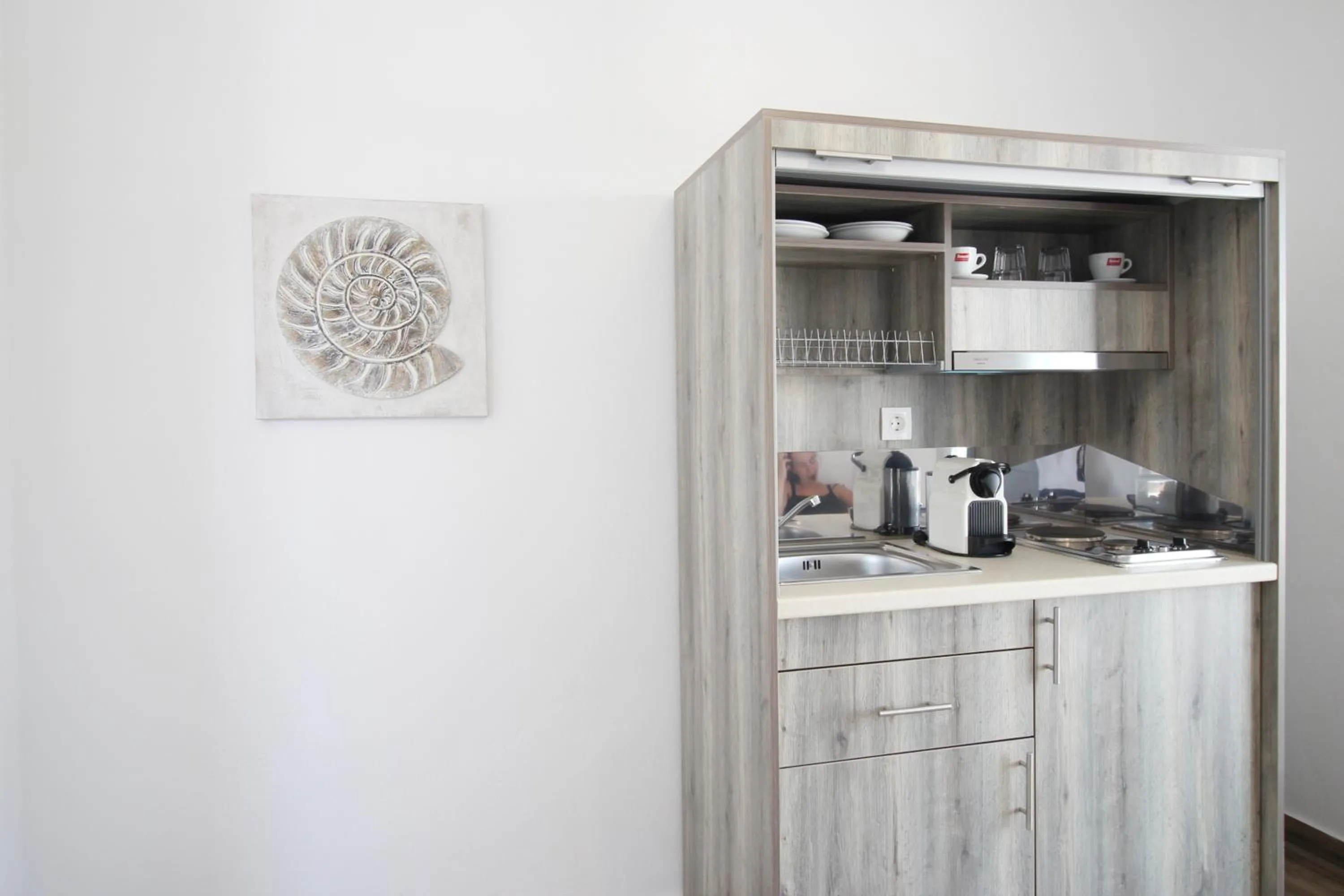Kitchen or kitchenette in Crystal View Mykonos