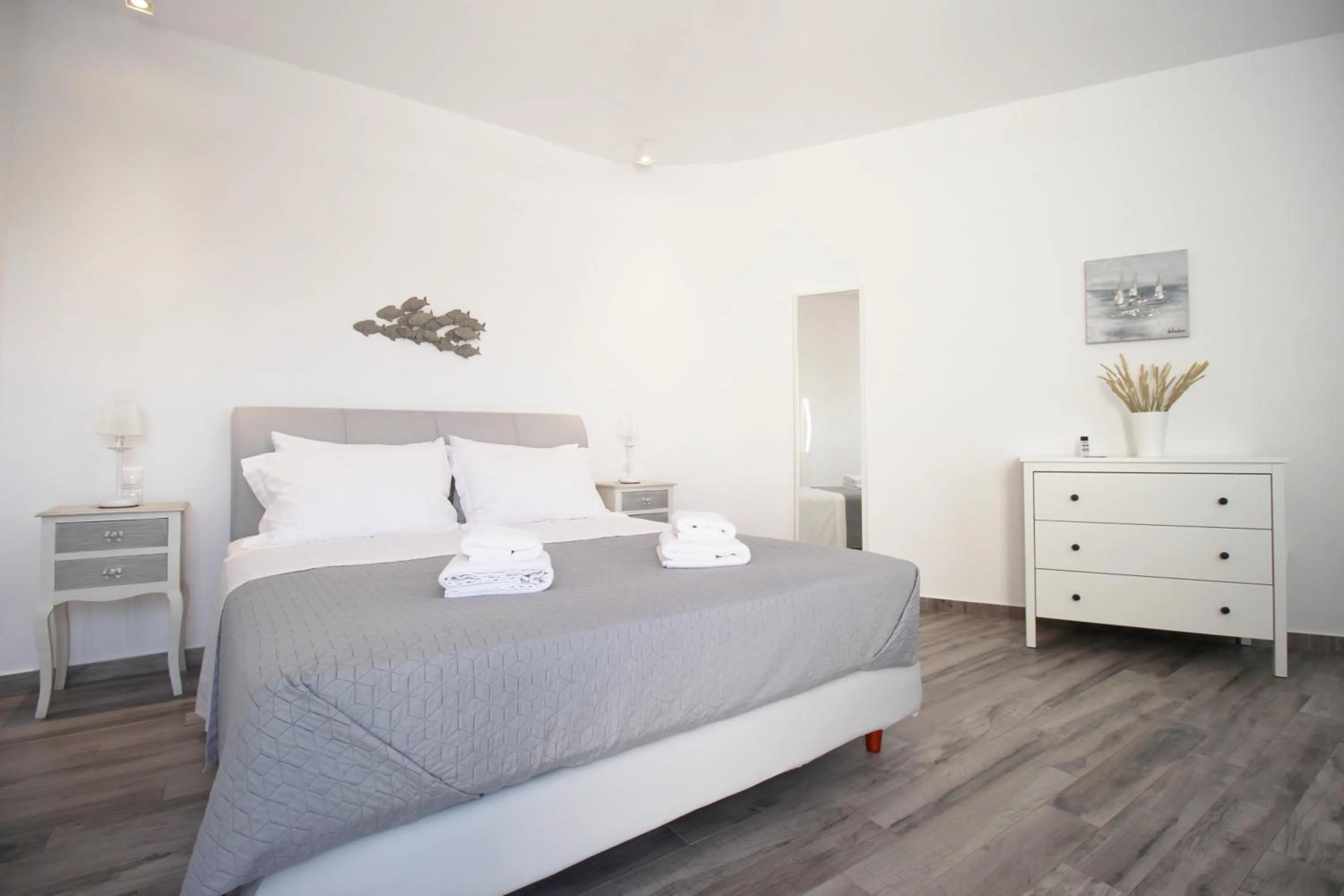 Bed in Crystal View Mykonos