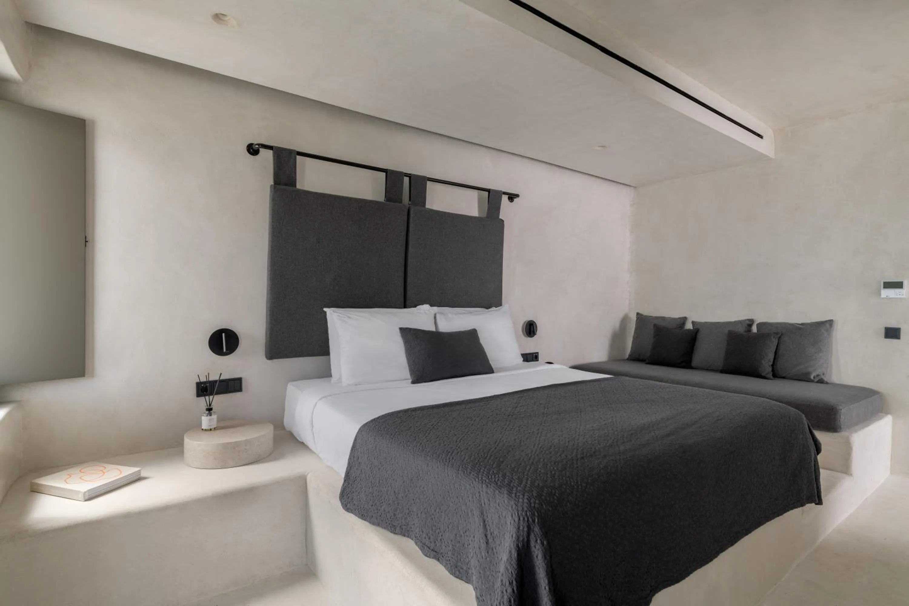 Bed in Rocabella Mykonos Hotel