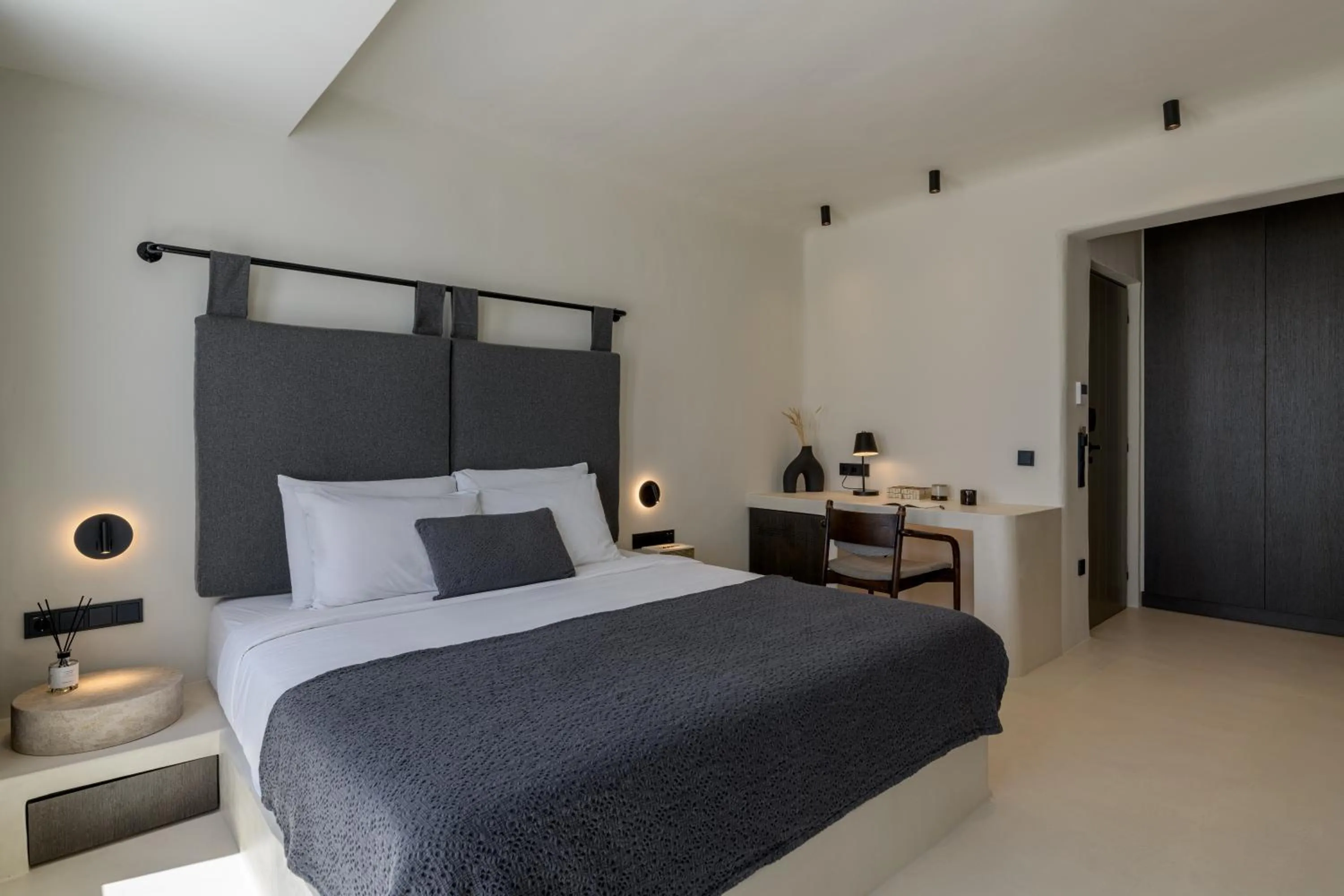 Bed in Rocabella Mykonos Hotel